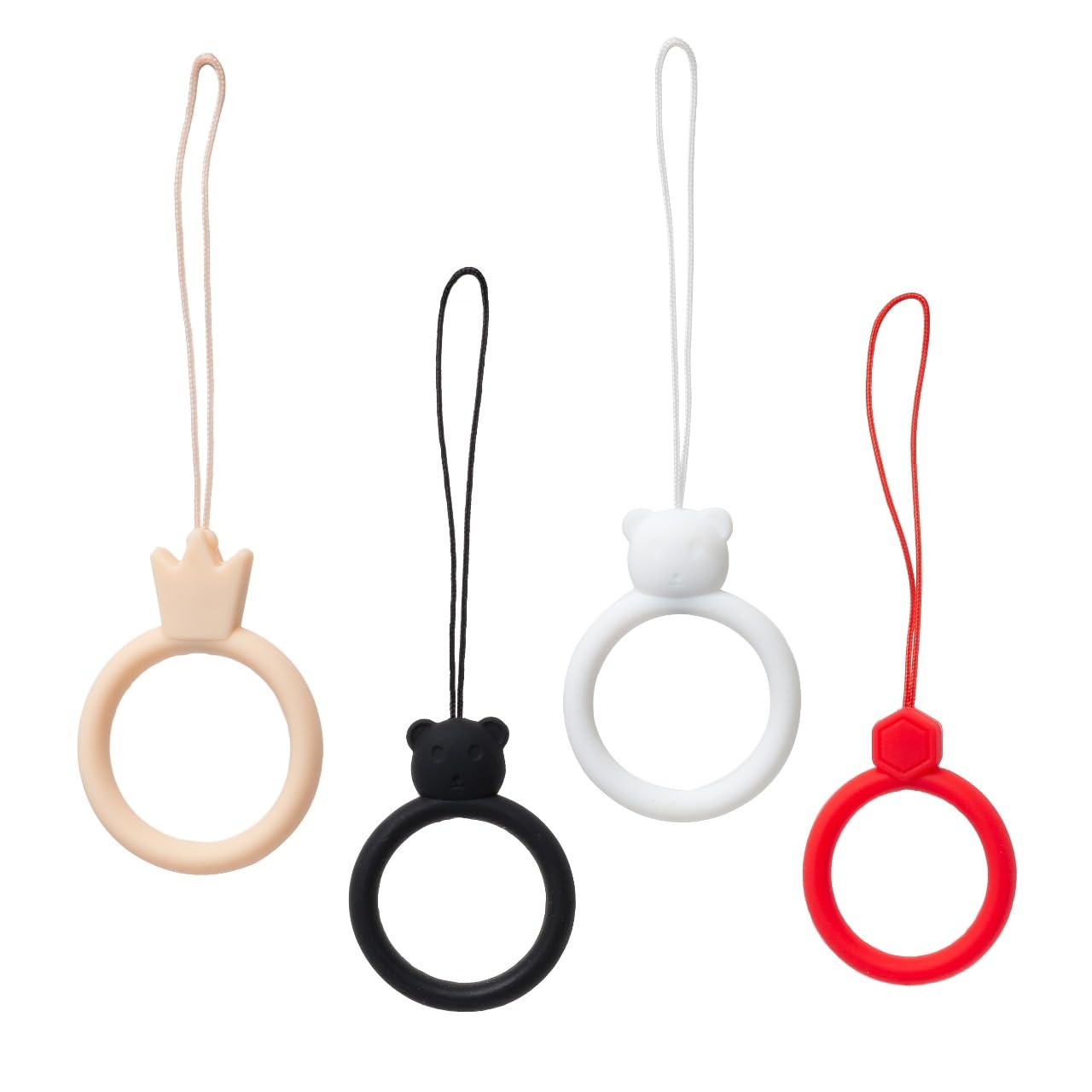 KICKZU cell phone lucky charm Keychain Silicone Finger Ring Lanyard for Mobile Phones Hanging thread Strap Anti-Slip ideal for Cameras keys pen drive electronics accessories - Image 2