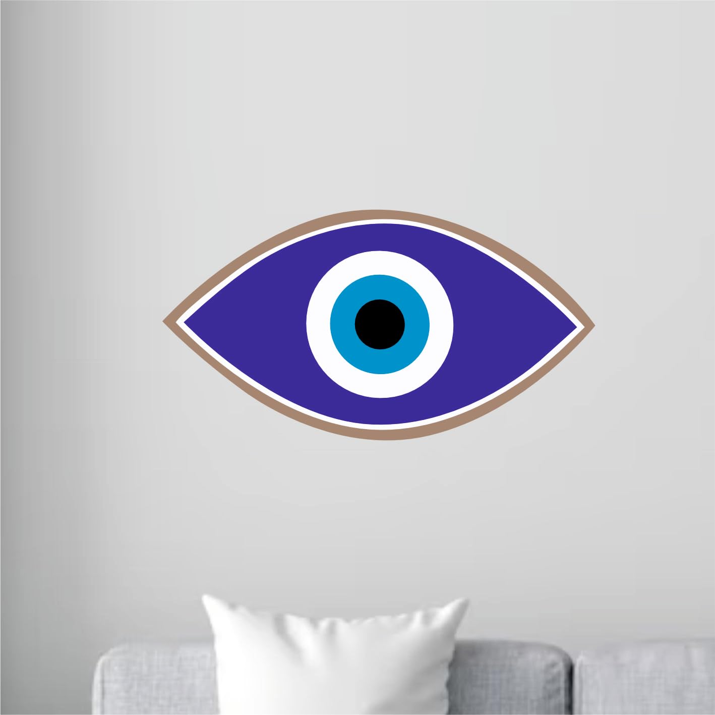 Nupur Studios “Blue Evil Eye” ready to hang wooden artwork for Home decor/Positive Vibes/Evil Eye/Handmade/Wall Art/Offices/Diwali Decoration/Good Luck Charm/Nazar Protection - Image 3