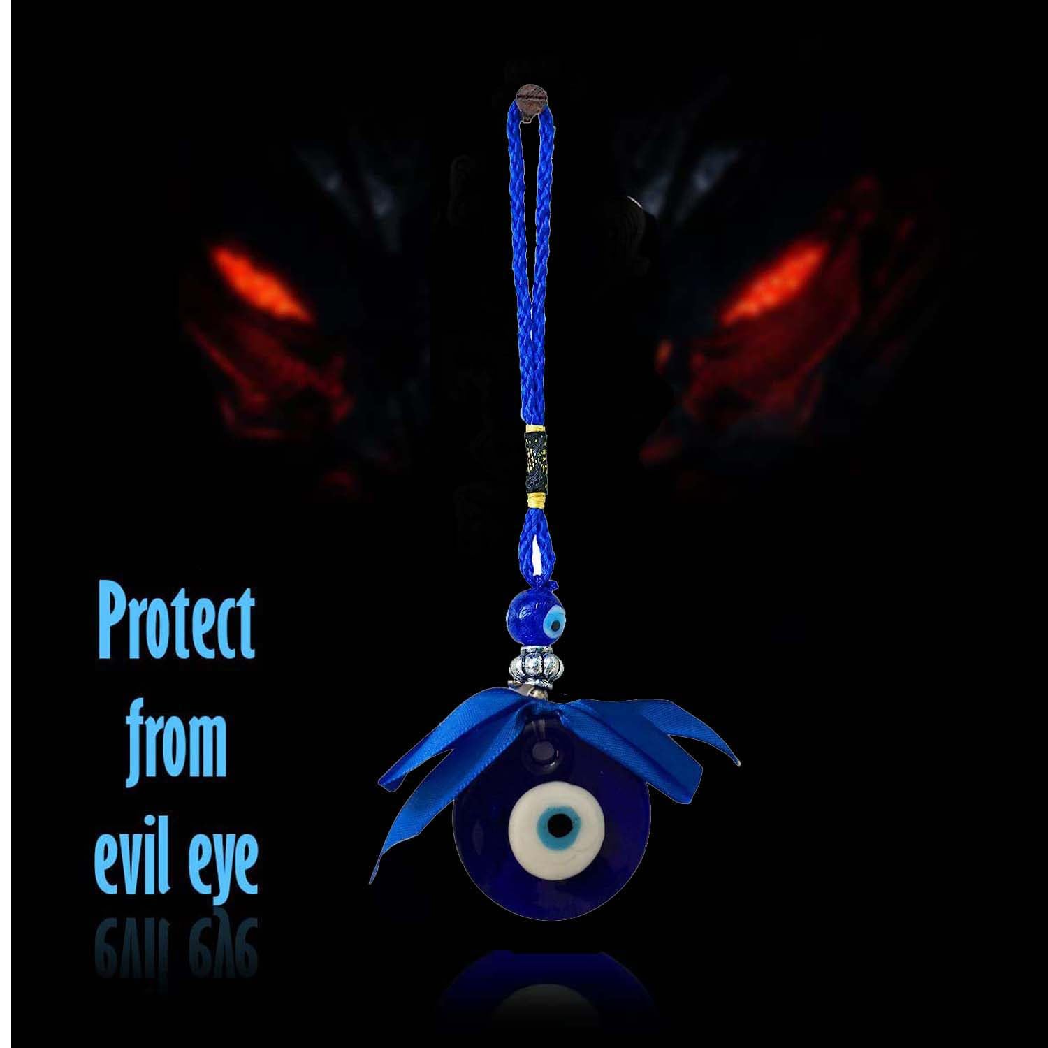 Effigy onlinehub Evil Eye Home Decor Turkish Hamsa Glass Greek Wall Hanging Home, Kitchen Decoration Ornament Nazar Battu Boncugu Amulet Charms Talisman Devil Eyes Protection (16) - Image 6