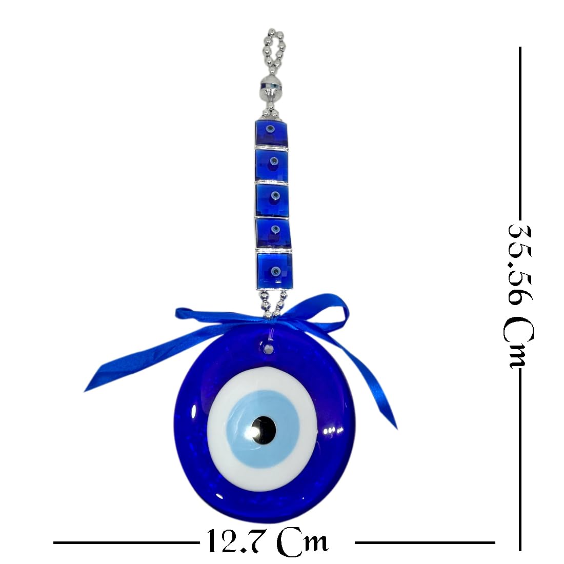 DT DECTONE Evil Eye Hanging for Home & Office | Turkish Evil Eye for Good Luck & Prosperity,Main Door Entrance Nazar battu Hanging, Good Luck Charm and Prosperity 12.7 cm - Image 3
