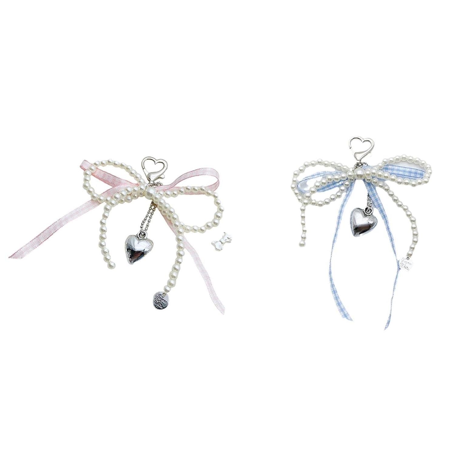 CLUB BOLLYWOOD® Bow Keychain Creative Ribbon Heart Bow Beaded Keyring for Hand s Party Pink|Clothing, Shoes & Accessories | Womens Accessories |Key Chains, Rings & Finders|1 Keychain Pendant - Image 4