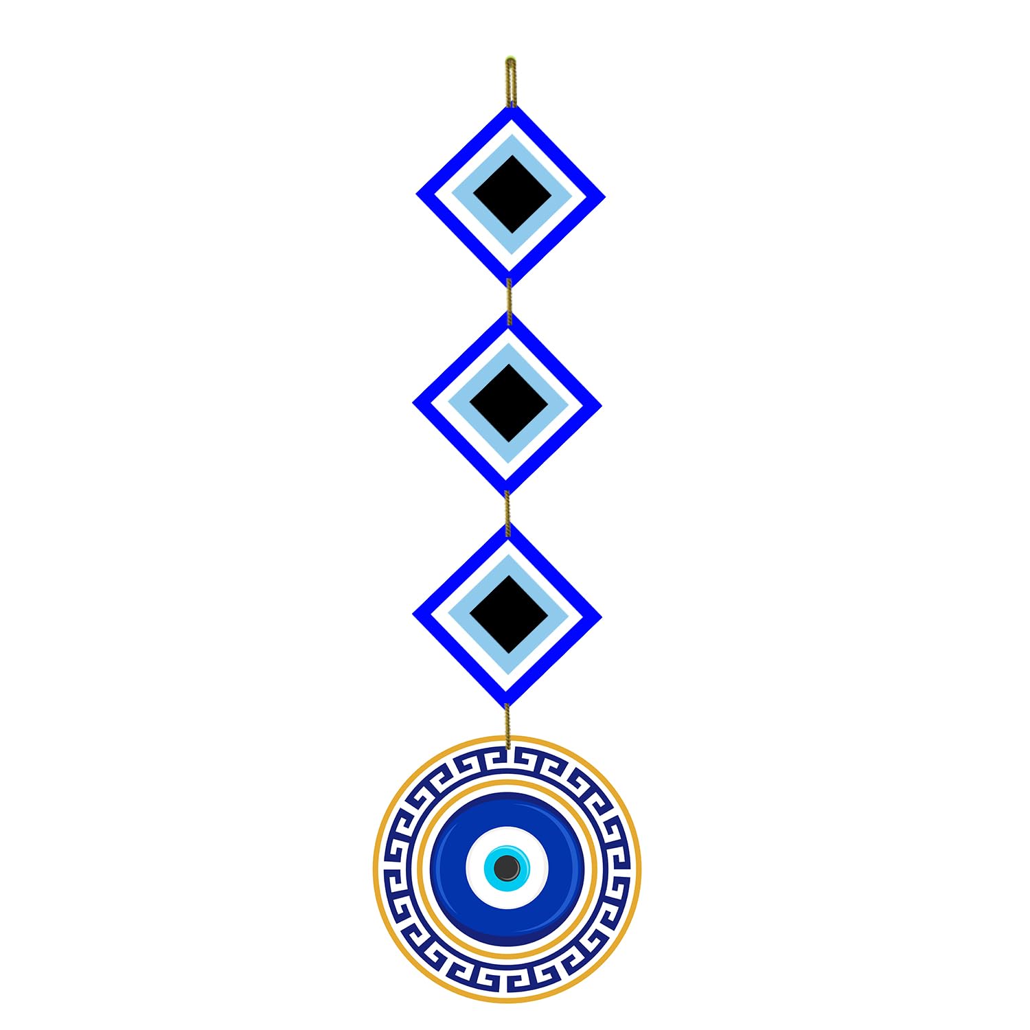 FIT-IN Trends Evil Eye Wall Hanging – Protective Boho Home Decor for Positive Energy | Traditional Nazar Amulet for Living Room, Entrance and Office | Decorative Wall Accent - Image 2