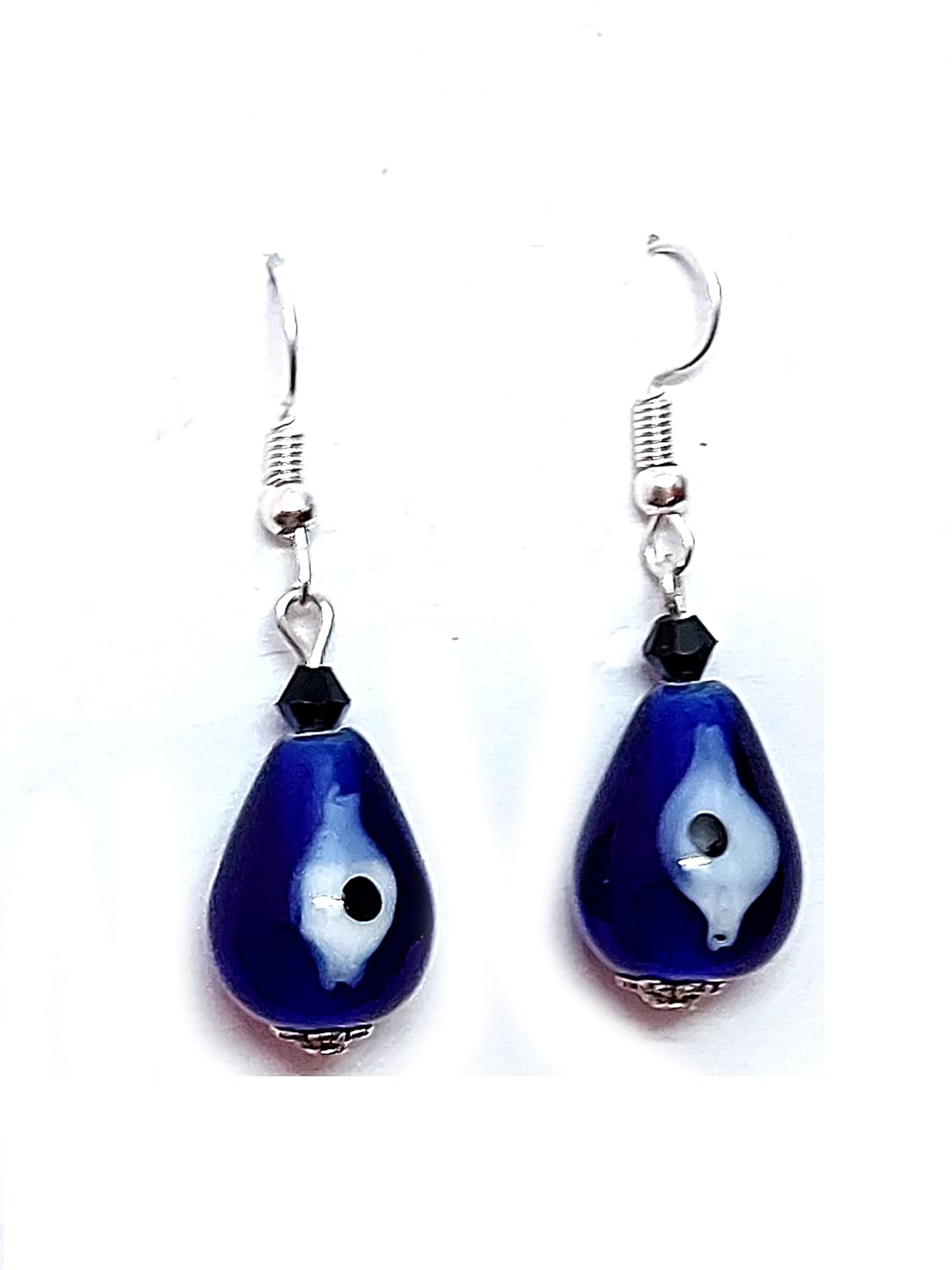 Astroghar Evil Eye Lucky Protection Charm Drop Shape Tops Hand Craft Jhumka Ear ring Pair For Women And Girls - Image 4