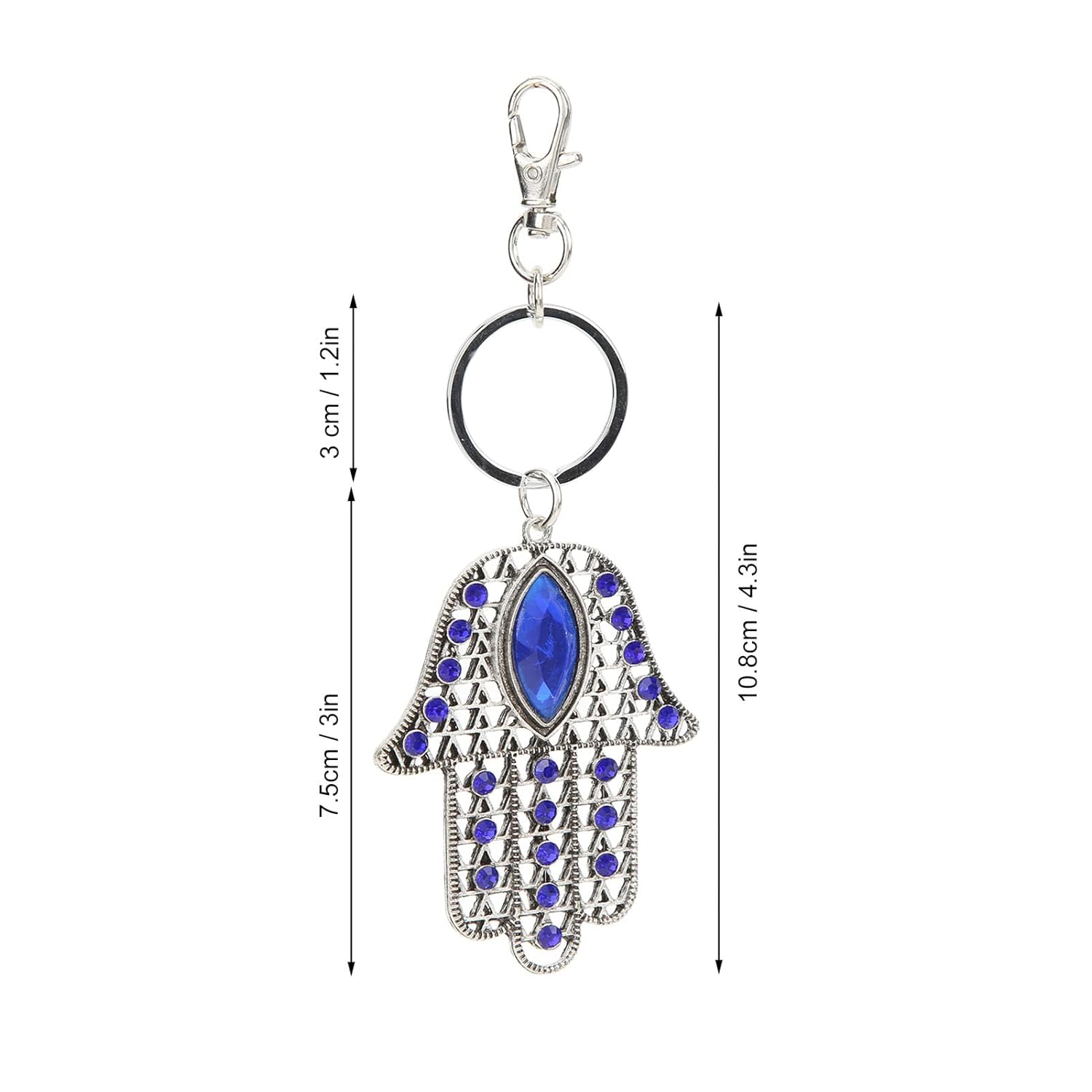 Evil Eye Keychain, Evil Eye Amulet Keychain Bag Charm Portable Exquisite for Belt Loop for Backpack for Handbag - Image 7