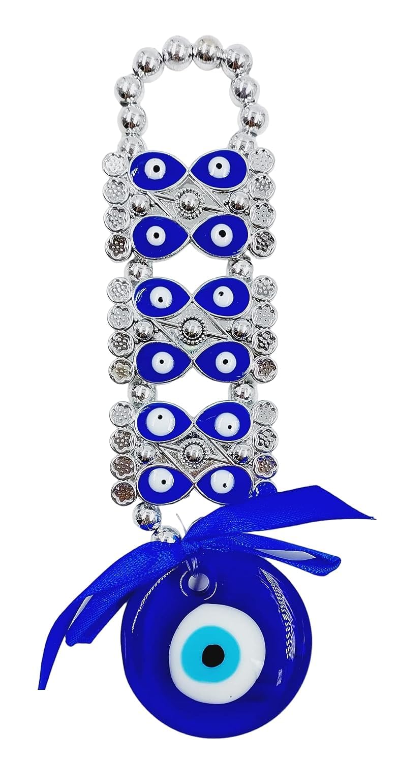 ART FLAUNTS Evil Eye Hanging for Home, Om Nazar Battu for Home Protection, Shop, Office and House Main Entrance Door (Blue Eyes) - Image 6