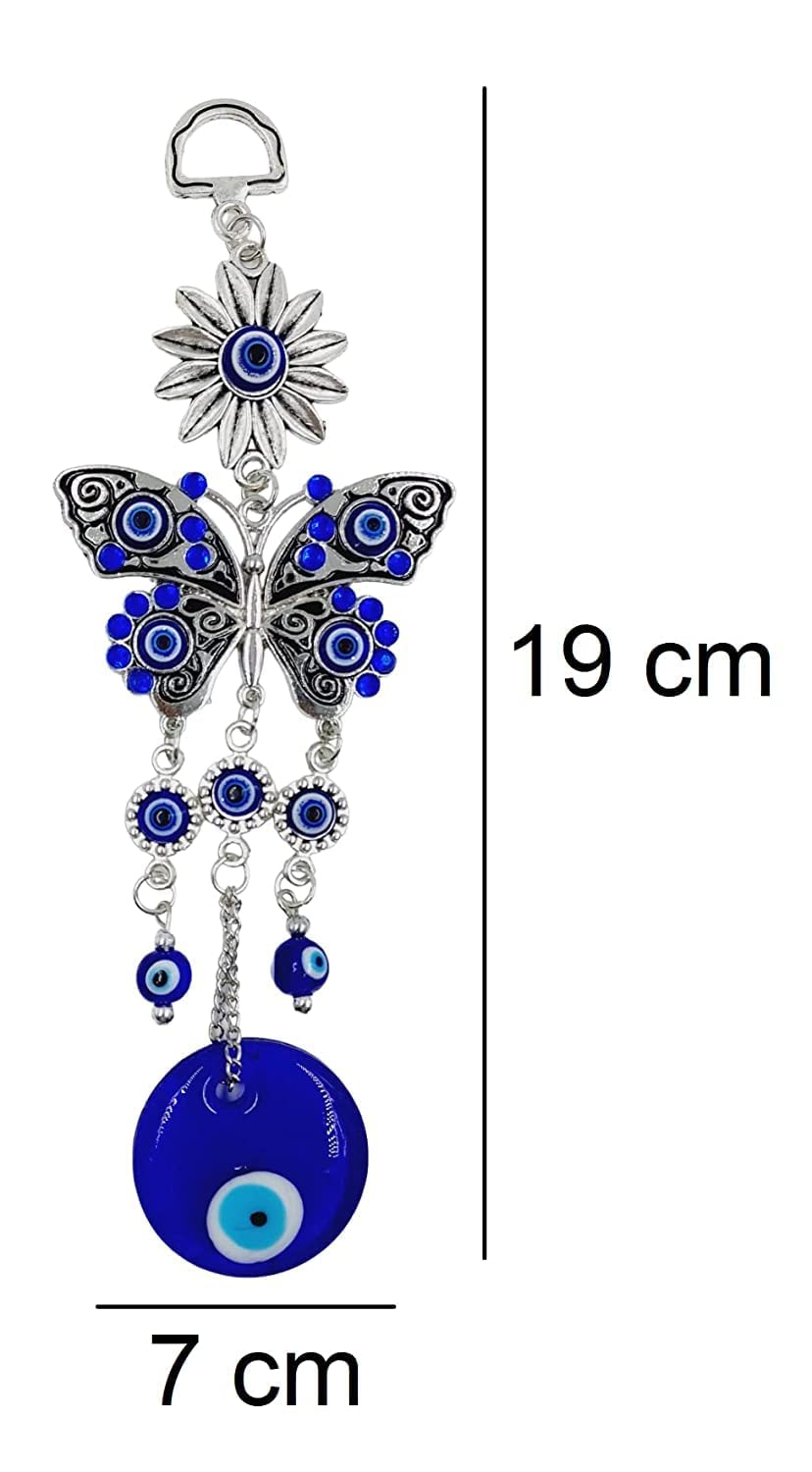 Evil Eye Hanging for Home Entrance Door Decoration, Butterfly Nazar Battu for Home Protection, Good Luck Charm and Prosperity at Office and Home - Image 3
