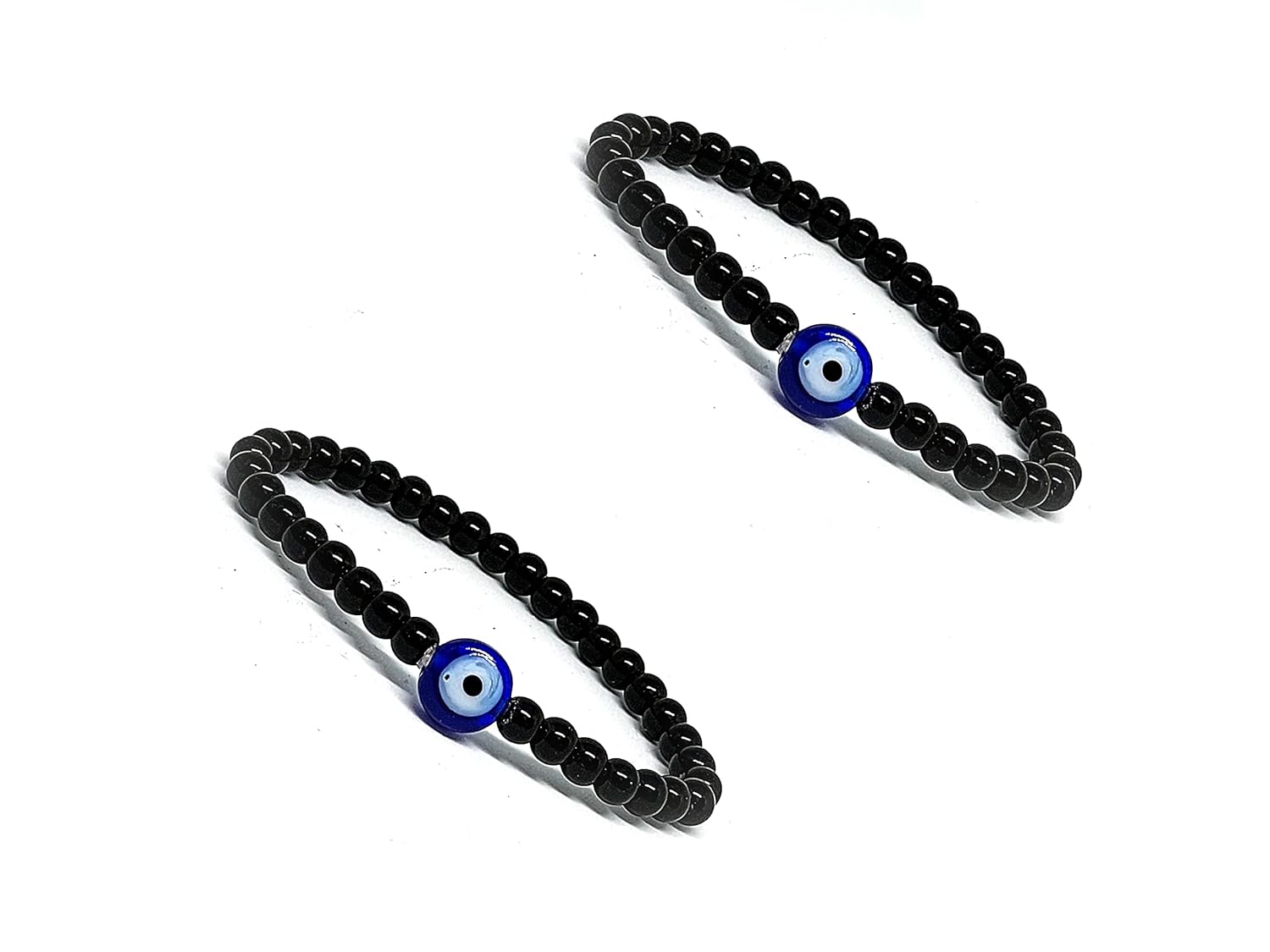 ASTROGHAR Pair Of Evil Eye Protection Najariya Stretch Bracelet For Babies and Kids Set Of 2 - Image 2