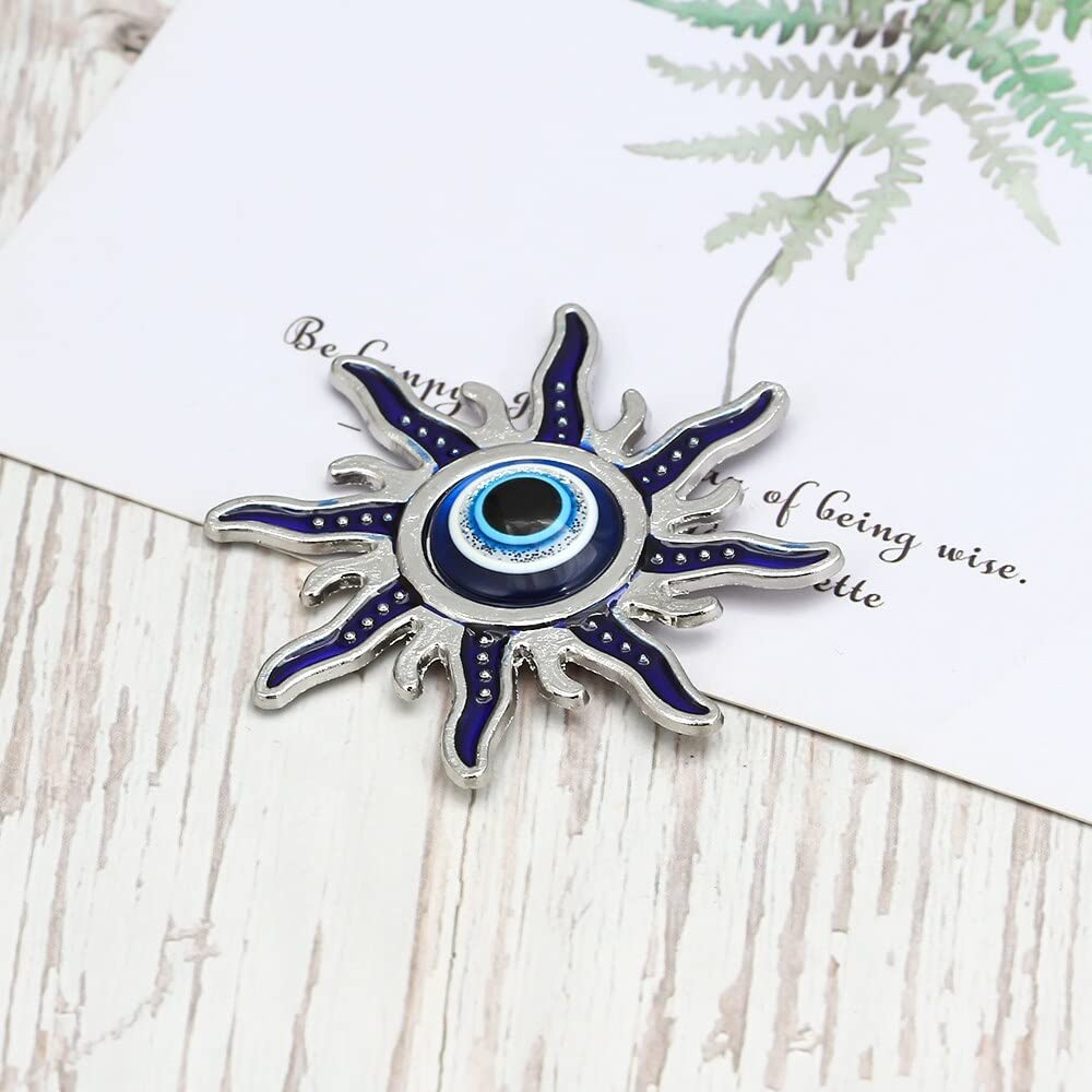 BLUE BEADS Home & Decor Magnets Evil Eye Sun Fridge Magnet Refrigerator Sticker - Sign of Good Luck & Protection Unique Trending Items Home and Office Decorative Things & Car Accessories - Image 3