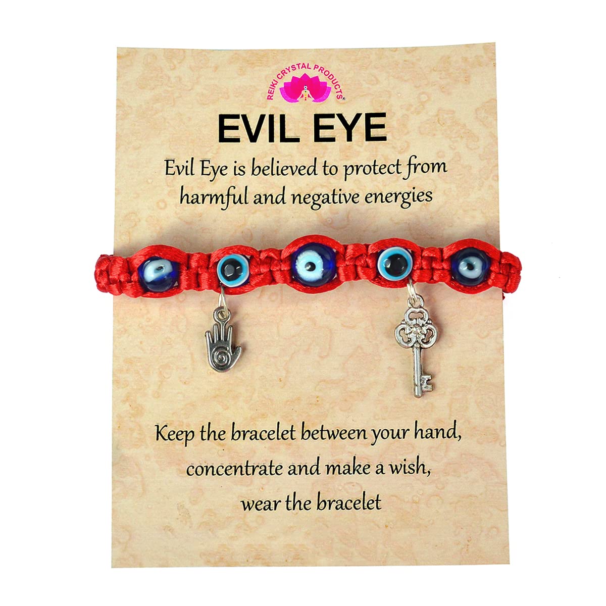 Reiki Crystal Products Evil Eye Band, Evil Eye Bracelets for Couple, Evil Eye Band Bracelet, Evil Eye Macrame Thread Adjustable Cord to Avoid Negative Energy - Image 7