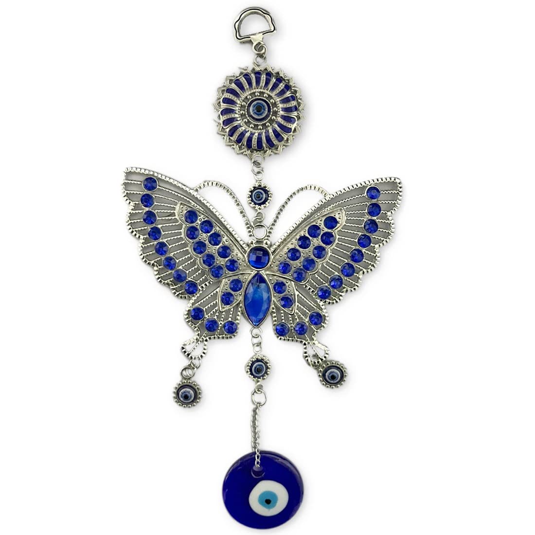 DT DECTONE Big Butterfly Evil Eye Hanging for Car, Home Entrance Door Decoration, Feng Shui Nazar Battu for Home Protection, Good Luck Charm and Prosperity at Office & Home - Image 2