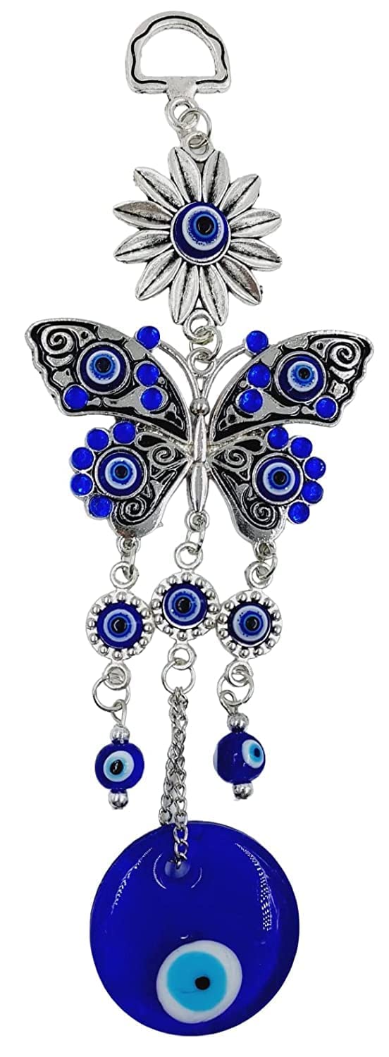 Evil Eye Hanging for Home Entrance Door Decoration, Butterfly Nazar Battu for Home Protection, Good Luck Charm and Prosperity at Office and Home - Image 5