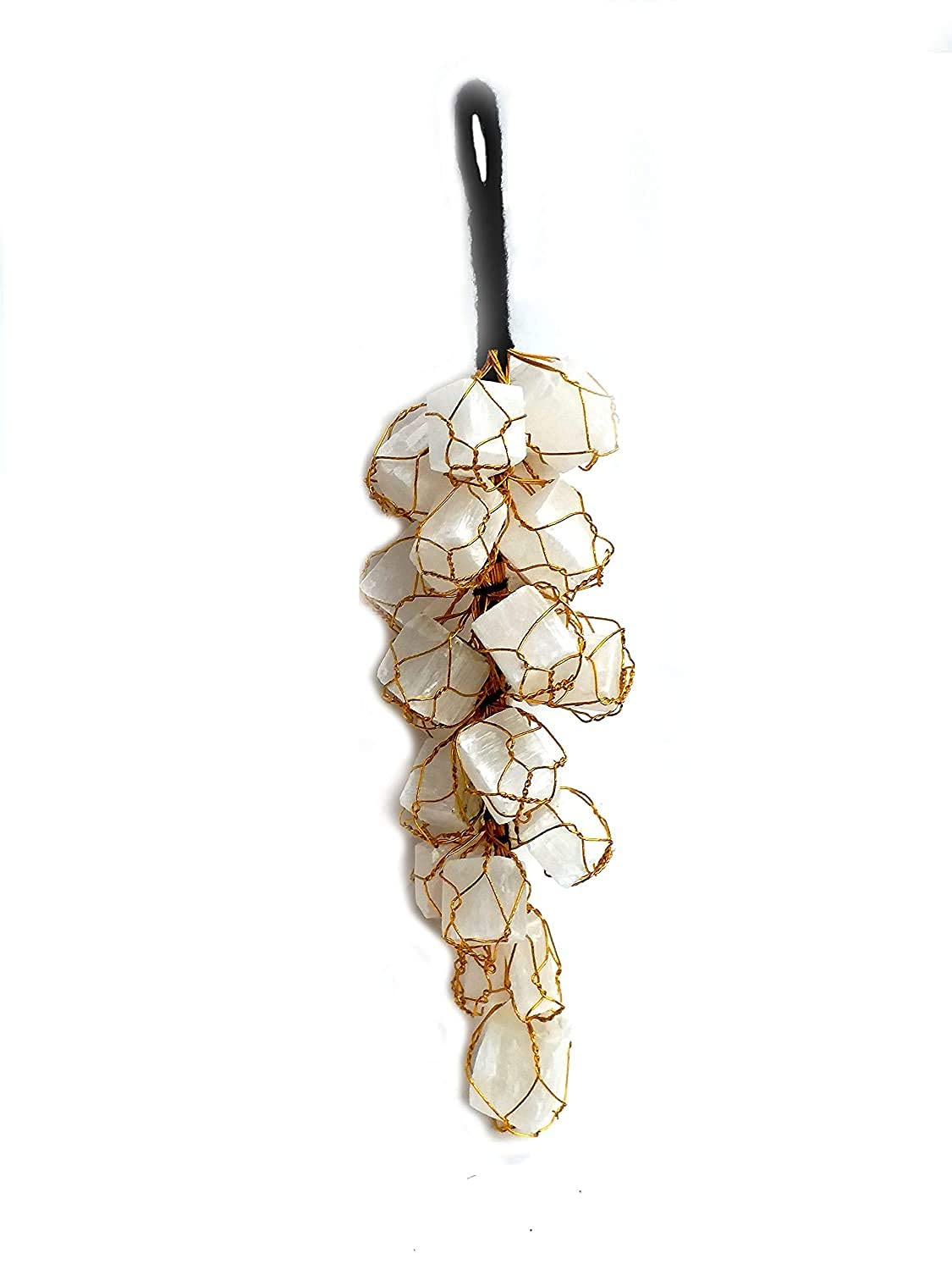 GEMTUB Selenite Rough Chunks Vastu Correction Yin Yang Door Hanging for Protection from Negative Energy & Evil Eyes (Selenite) - Image 3