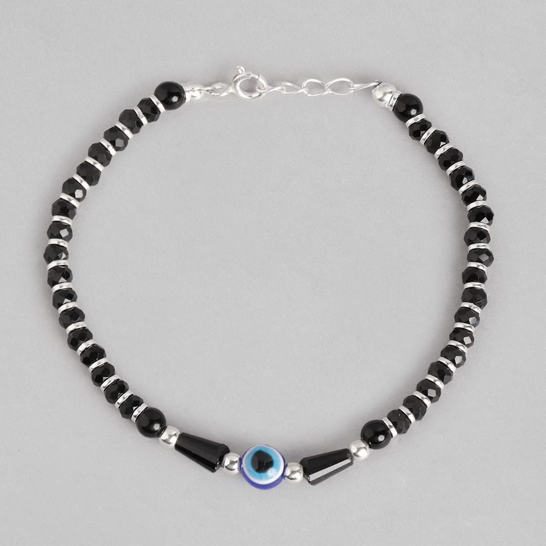ZAVYA 925 Sterling Silver Evil Eye Rhodium Plating Bracelet | Gift for Women and Girls | 1 Year Plating Warranty|Rakhi Gift For Sister - Image 4