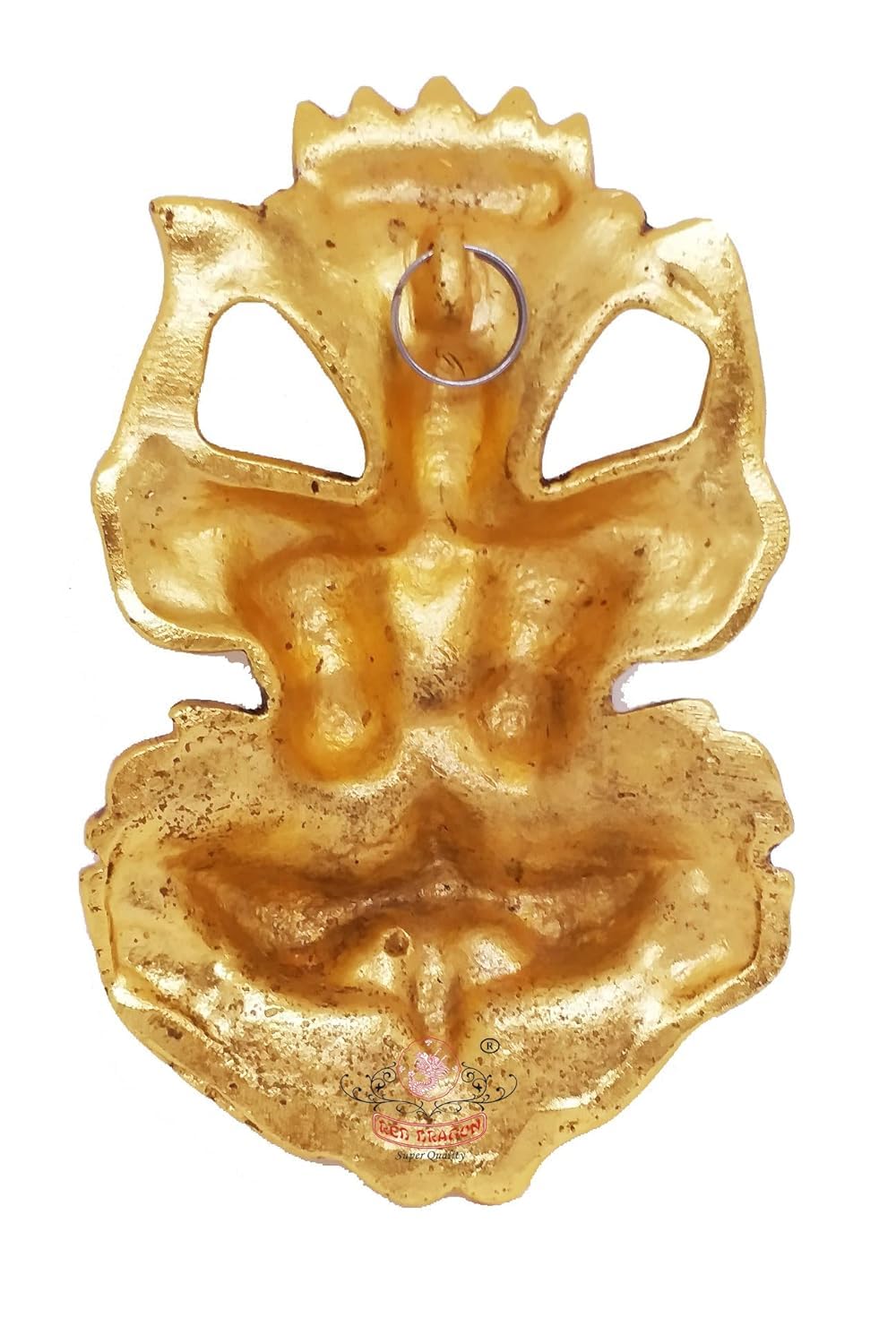kirtimukha Face In Metal Wall Hanging For Home Decor In Gold Finish, Nazar Battu For Door Entrance - Image 5