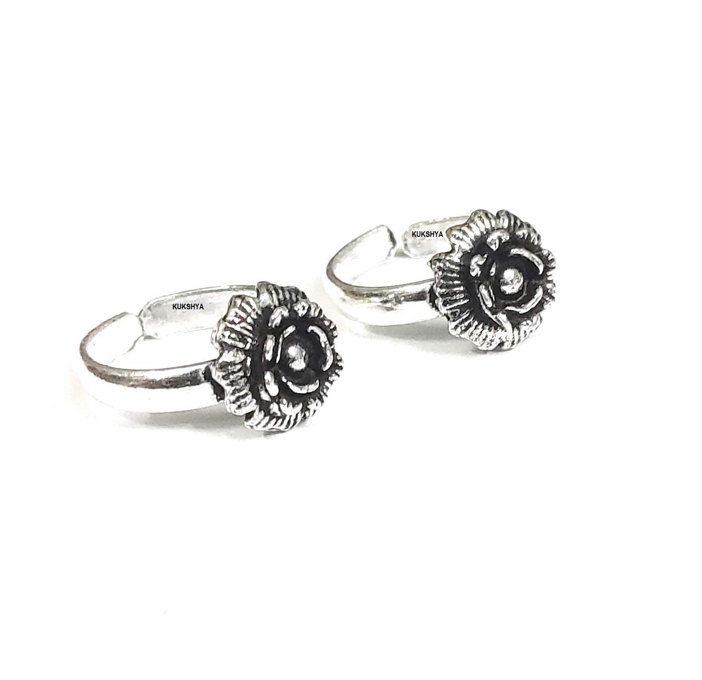KUKSHYA JEWELLERS Exclusive 925 Pure Silver Plain Toe Rings/Bicchiya for Girls and Women_Traditional_comfortable_Adjustable - Image 2