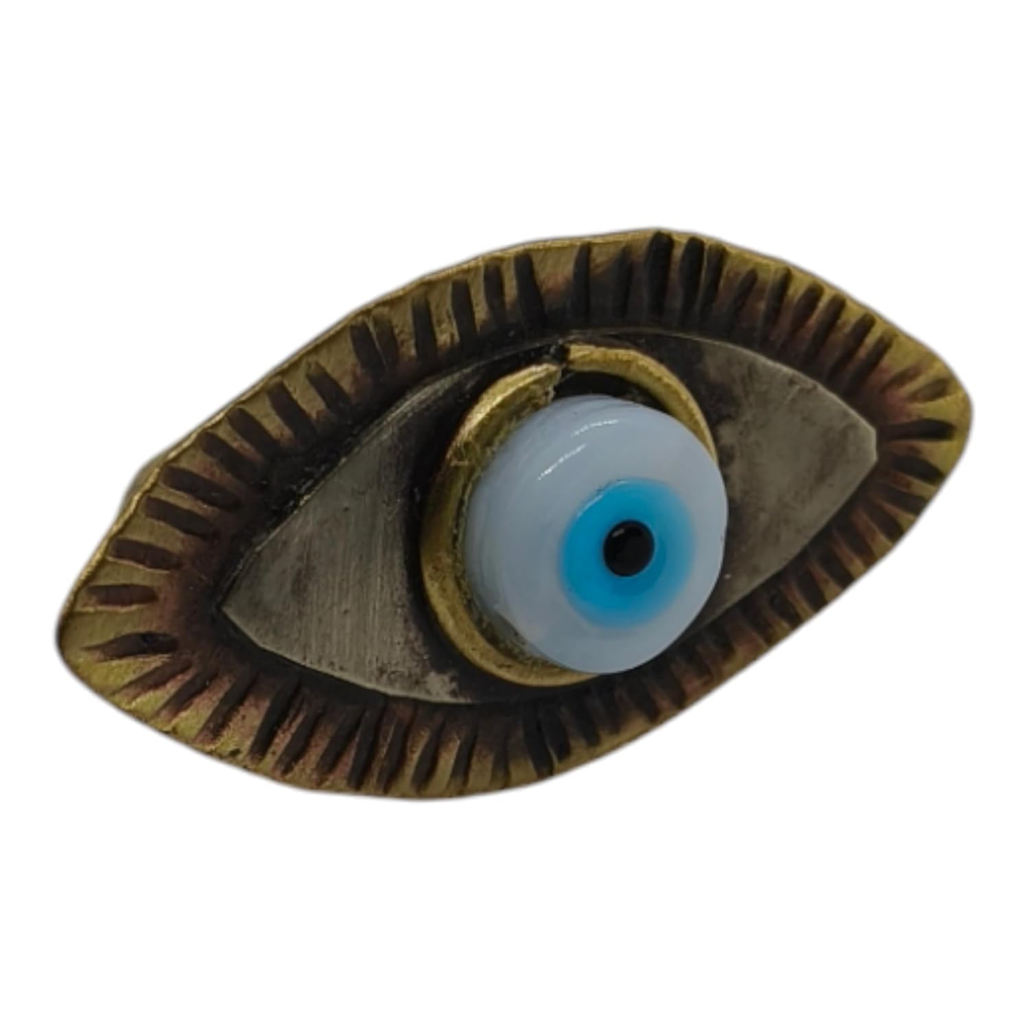 SANDDOOK Brass Evil Eye Finger Rings for Women | Adjustable Handcrafted Statement Jewelry | Elegant and Stylish Accessory for Everyday Wear, Parties, Weddings, and Special Occasions - Image 2