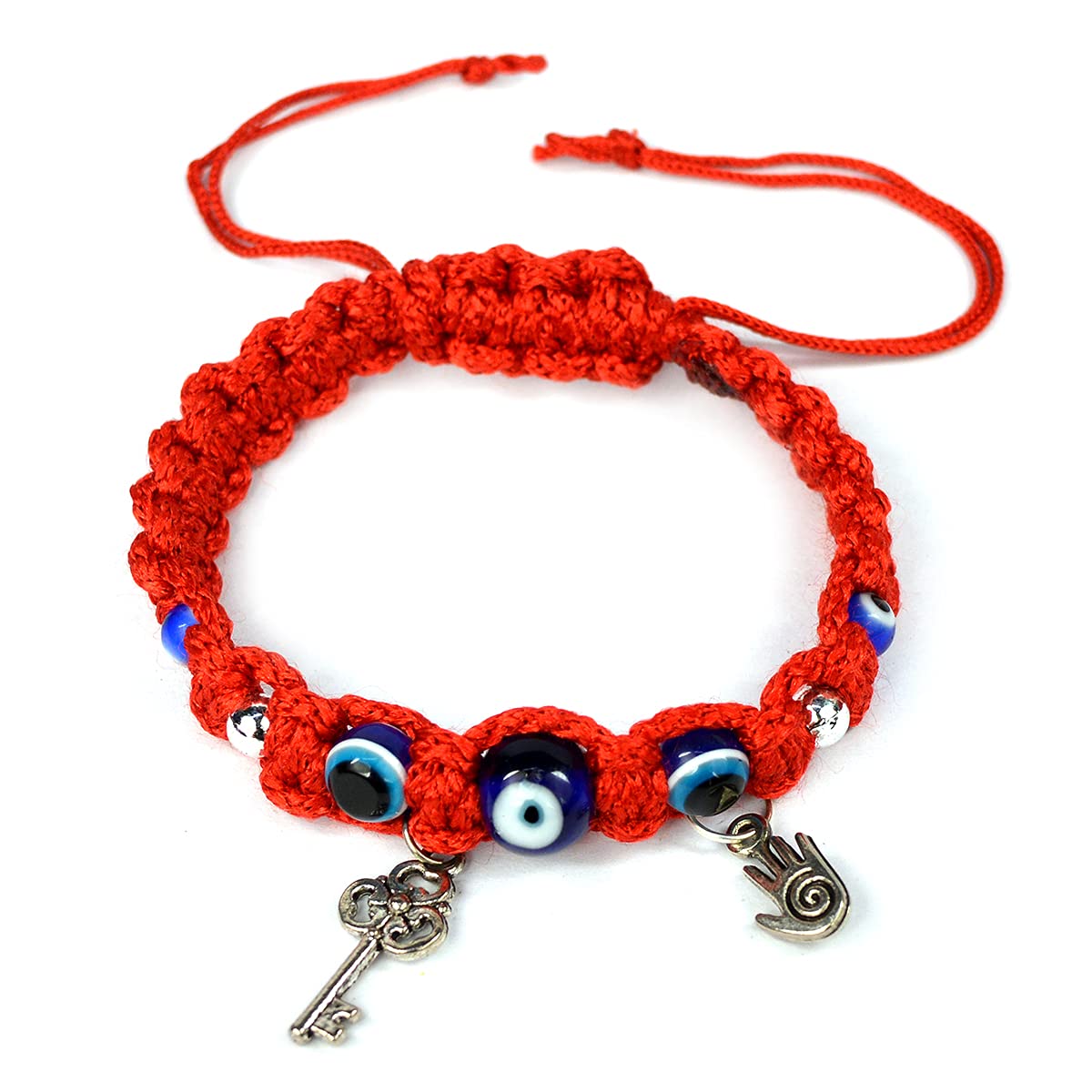 Reiki Crystal Products Evil Eye Band, Evil Eye Bracelets for Couple, Evil Eye Band Bracelet, Evil Eye Macrame Thread Adjustable Cord to Avoid Negative Energy - Image 2