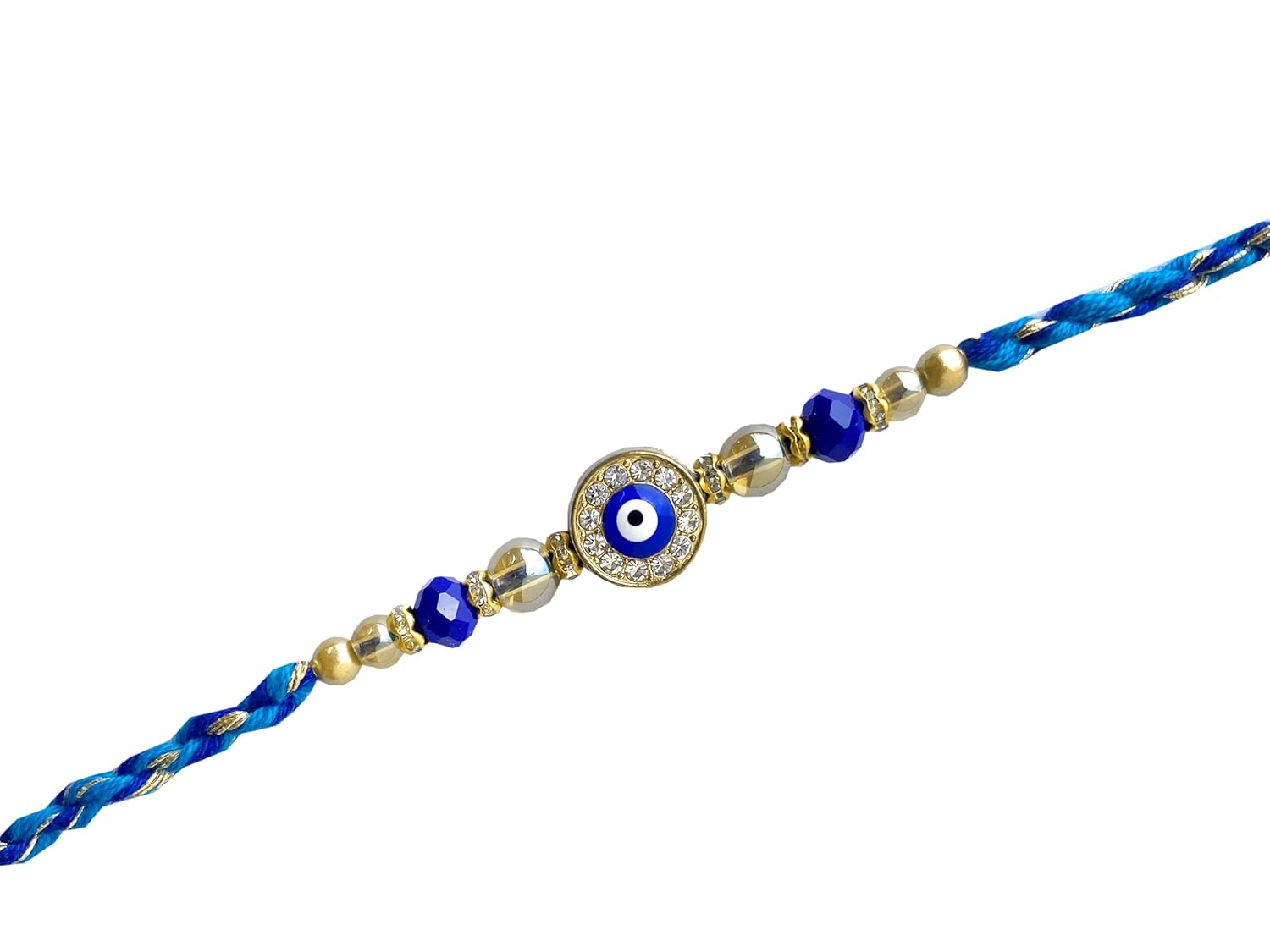 CLUZE Rakhi with Dry Fruit Gift Hamper Raksha Bandhan Pack of 4 Rakhi for Brother Sister (Blue Evil Eye) - Image 4