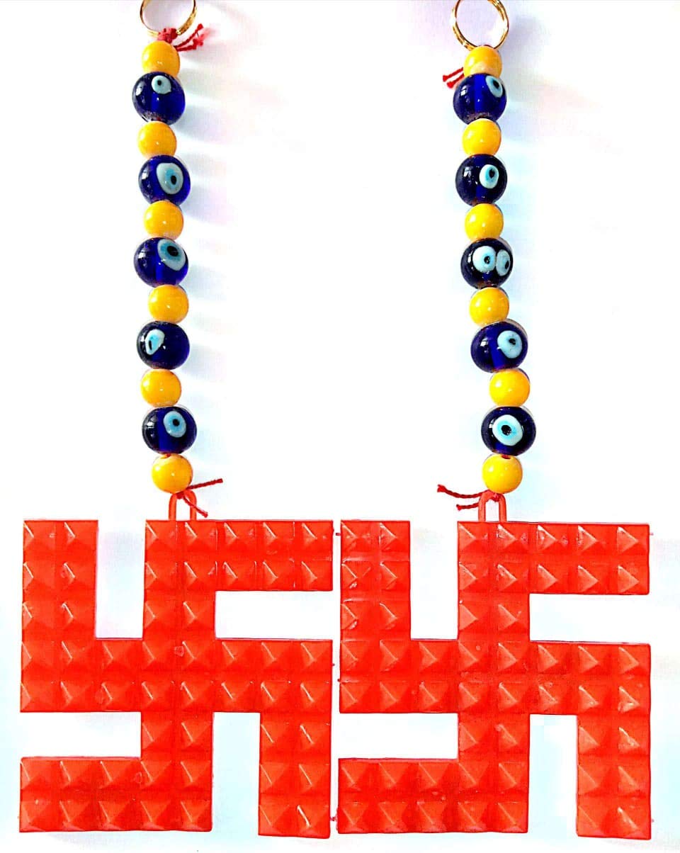 Shreenathji Evil Eye Swastik Pyramid Yantra Bell Hanging Feng Shui Vastu for Wealth Good Luck & Prosperity - Image 5