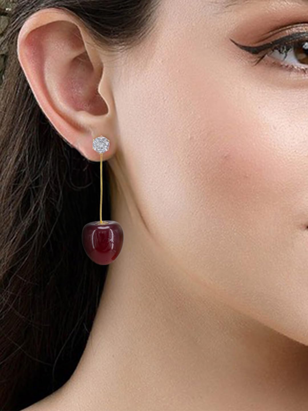 PRIVIU Studio Set of 12 Multi Colour Studs & Evil Eyes Earrings Combo For Girls and Women | Latest Trendy Earrings Sets For Women | Hoop, Dangle, Studs, Drop Earrings Women & Girls - Image 6