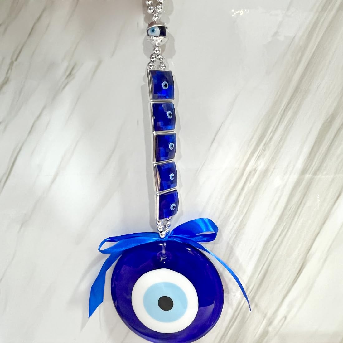 DT DECTONE Evil Eye Hanging for Home & Office | Turkish Evil Eye for Good Luck & Prosperity,Main Door Entrance Nazar battu Hanging, Good Luck Charm and Prosperity 12.7 cm - Image 2