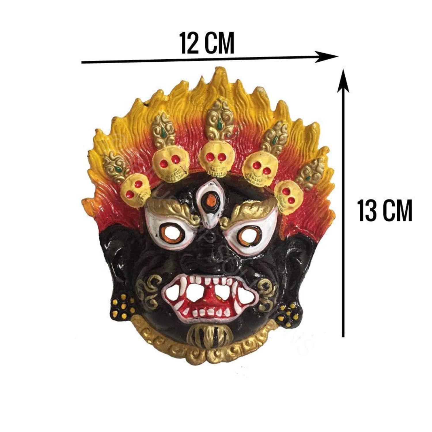 Salvus APP SOLUTIONS Black Metal Wall Hanging Nazar Battu, Evil Eye Protector Nazar Suraksha Kawach for House, Children, Home, Office Decorative Showpiece - 16 cm (Metal, Black) - Image 3