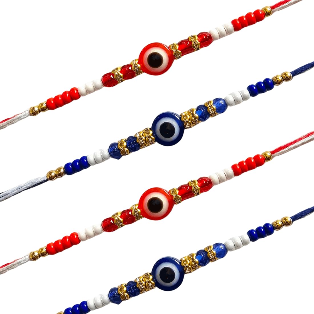 Multicolor Combo Rakhi Set for Brother, Designer Rakhis with Roli Chawal Pack and Best Bro- Rakhi for Brother, Bhaiya, Bhai | Traditional Festival Bracelet- - Image 2