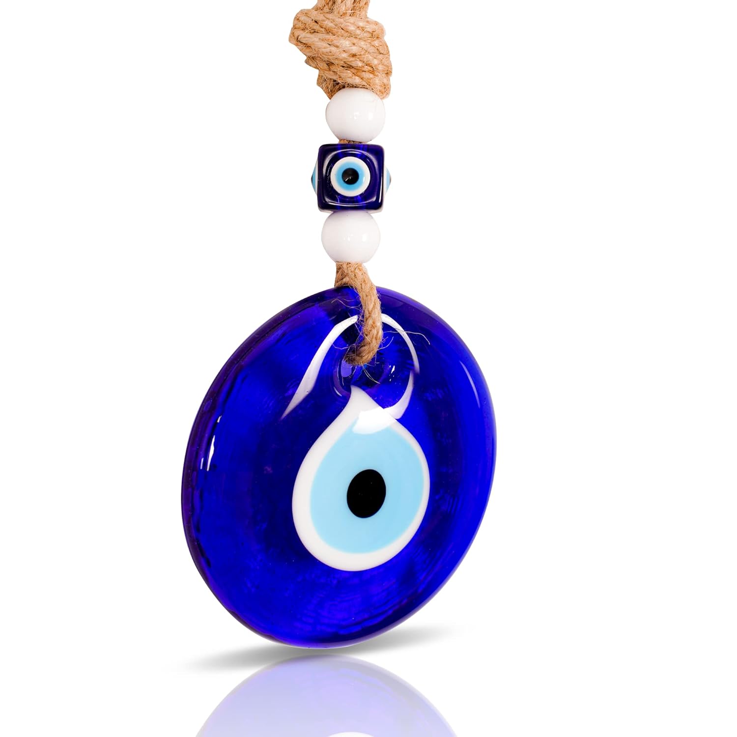 BCS Blue Evil Eye Decor Home Wall Hanging 3.5" Glass Handmade Turkish Nazar Amulet Good Luck and Protection Charm - Image 10