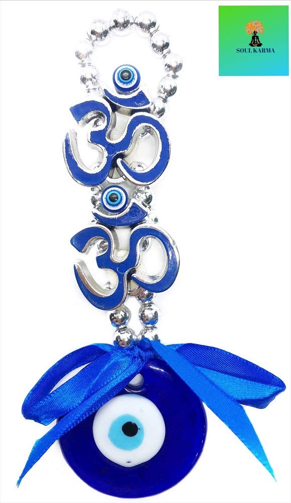 Soul Karma Om Evil Eye Protection Good Luck Positivity Prosperity Metal Door/Wall Hanging Gifting Diwali Home Décor (16.6x5x16.6 CM) - Image 4