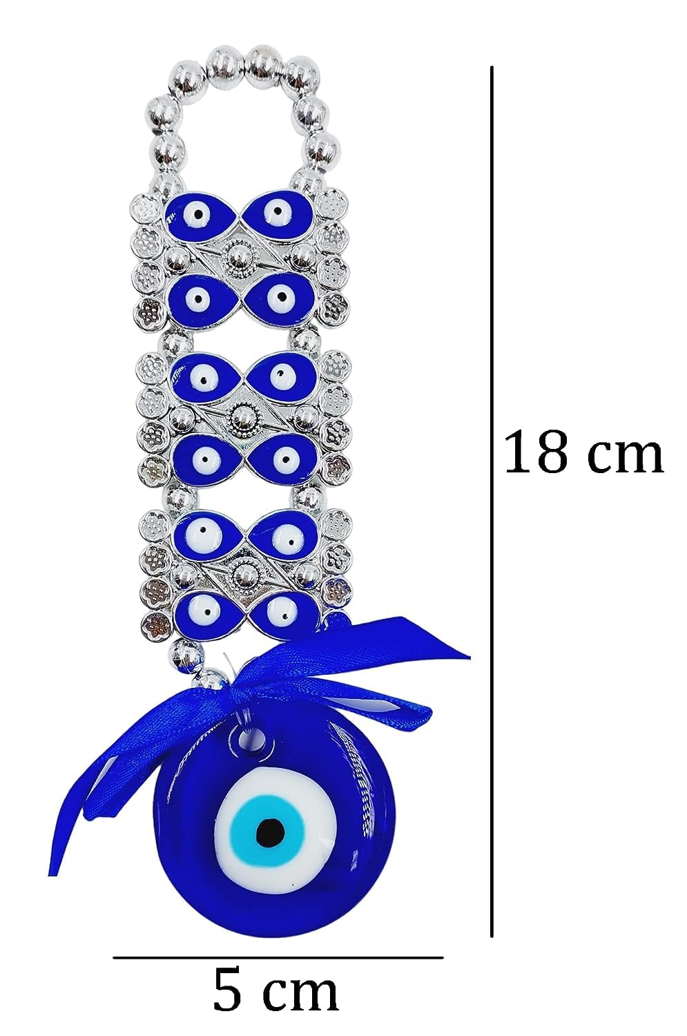 ART FLAUNTS Evil Eye Hanging for Home, Om Nazar Battu for Home Protection, Shop, Office and House Main Entrance Door (Blue Eyes) - Image 4