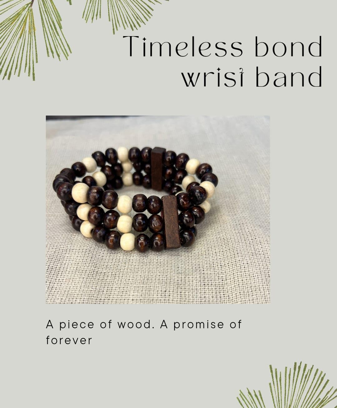Bonded Glow | Friendship day Gift Set | The Divine Aroma Co. | 2-Layer Scented Candle with Evil Eye Bracelet, Wooden Wristband, Magnet & Greeting Cards | Emotional Handmade Gift Box (Nature’s Whisper) - Image 4