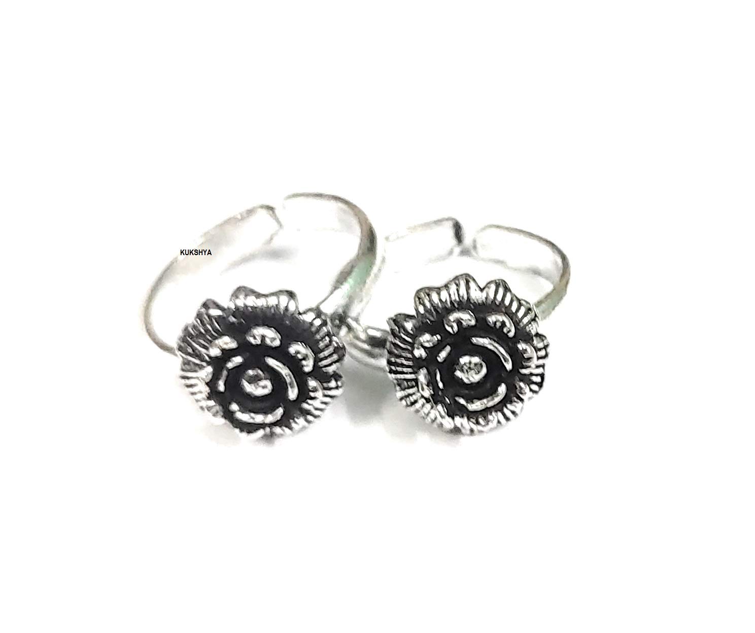 KUKSHYA JEWELLERS Exclusive 925 Pure Silver Plain Toe Rings/Bicchiya for Girls and Women_Traditional_comfortable_Adjustable - Image 3