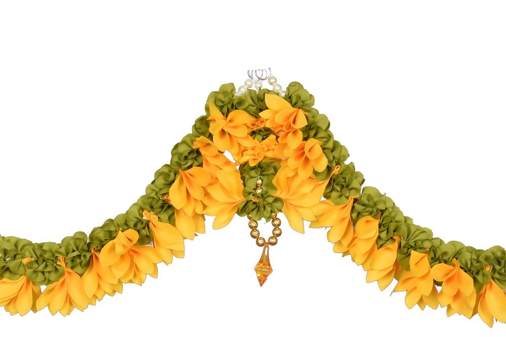 Daedal Crafters- Champa Door Set(Golden Yellow) DC129 Doorway Flower toran - Image 6