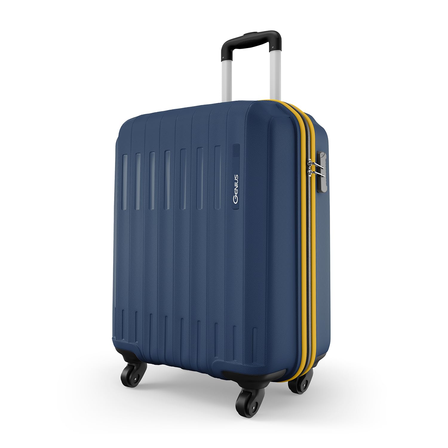 Safari Genius Alley 55cm Cabin Trolley Bag Hard Case Polypropylene, 4 Spinner Wheels, 360 Degree Wheeling Carry on Luggage, Travel Bag, Suitcase for Travel, Trolley Bags for Travel, Navy - Image 2