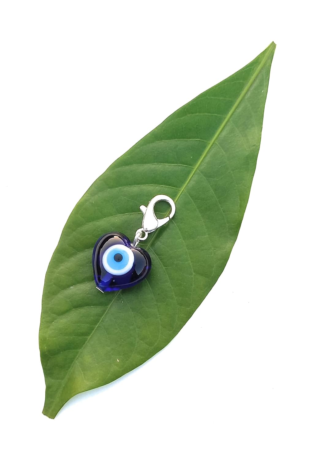 Evil Eye Charm, Bag Charm, Purse Charm, Key Charm, Eye Keyring, Buggy Charm, Stroller Charm, Protection, Nazar boncuk, Dog tag, (Blue) - Image 2