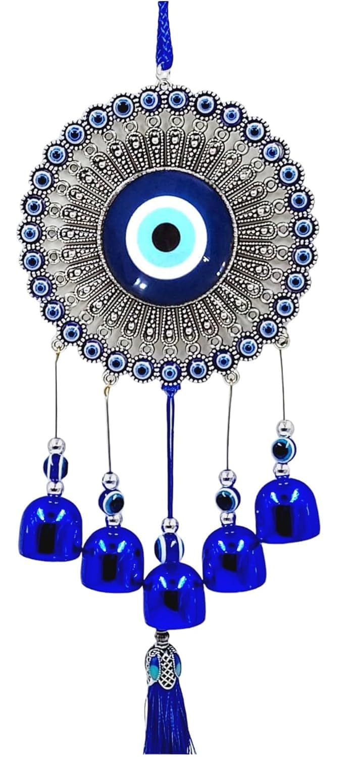 ARTISKRITI Evil Eye Wind Chime Hanging for Home Window, Nazar Battu for Home Protection, Good Luck Charm and Prosperity - Image 2