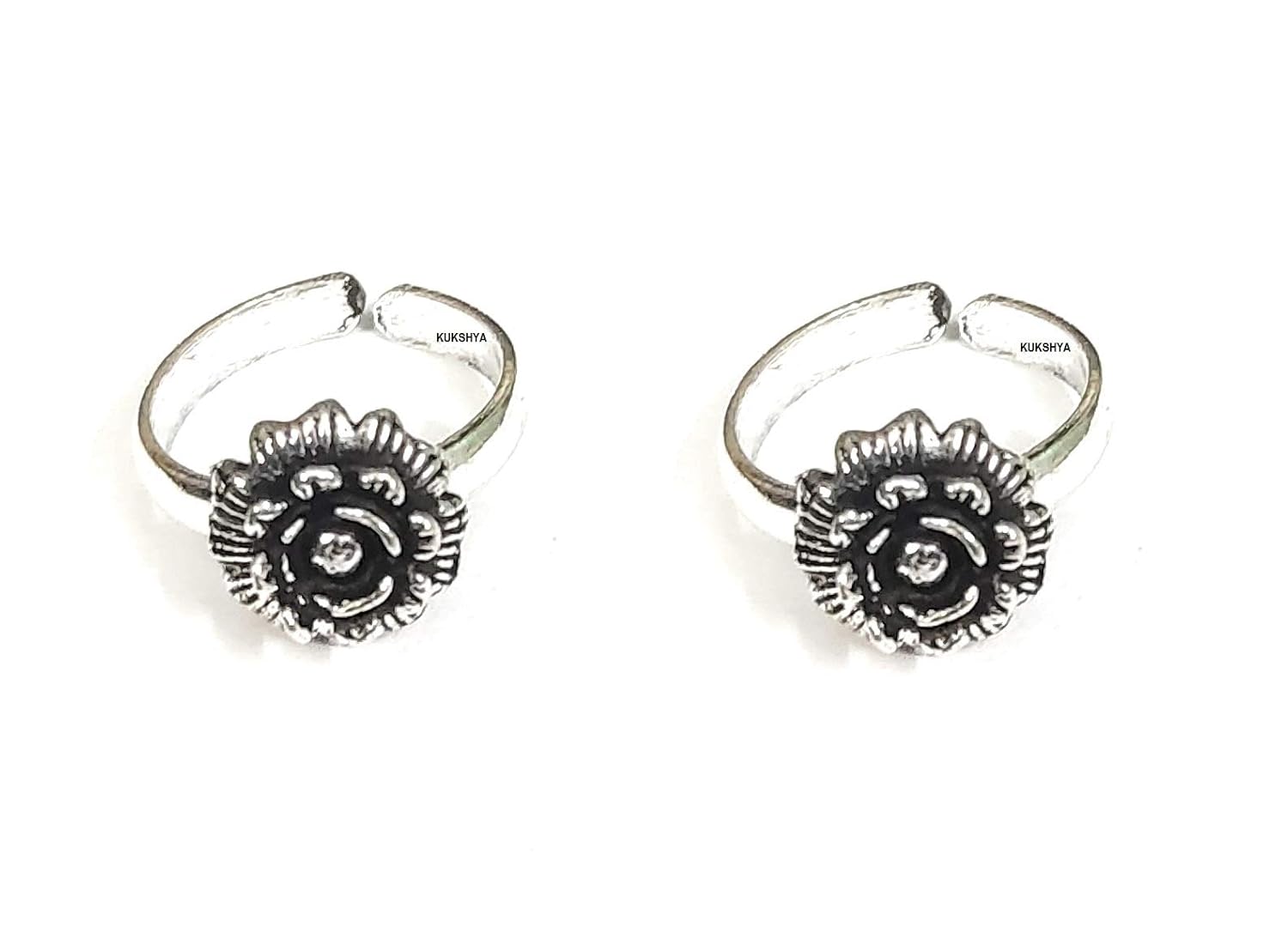 KUKSHYA JEWELLERS Exclusive 925 Pure Silver Plain Toe Rings/Bicchiya for Girls and Women_Traditional_comfortable_Adjustable - Image 5