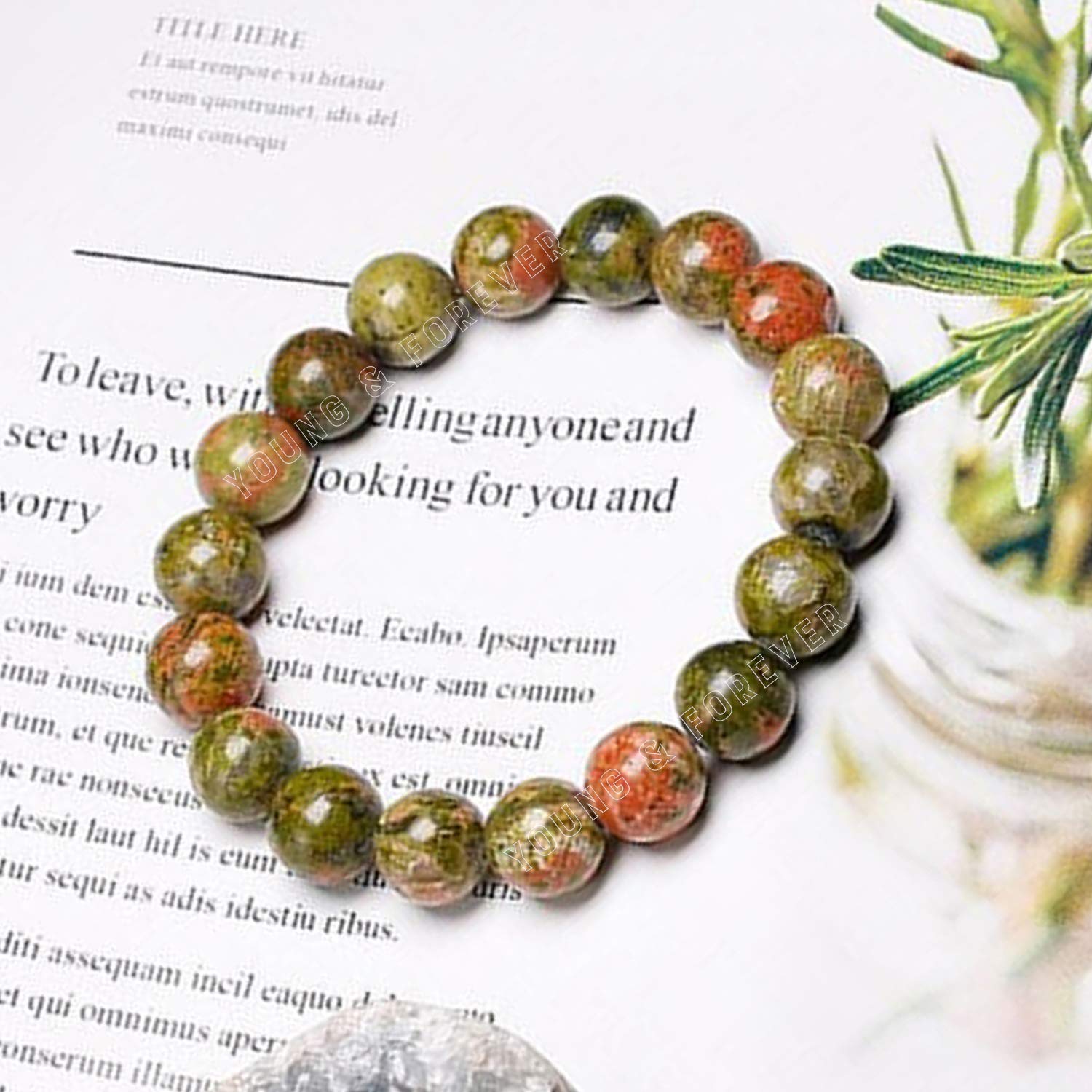 Young & Forever Gift Natural Reiki Feng-Shui Healing Crystal Gem Stone Crystal Bracelet for Men and Women - Image 8
