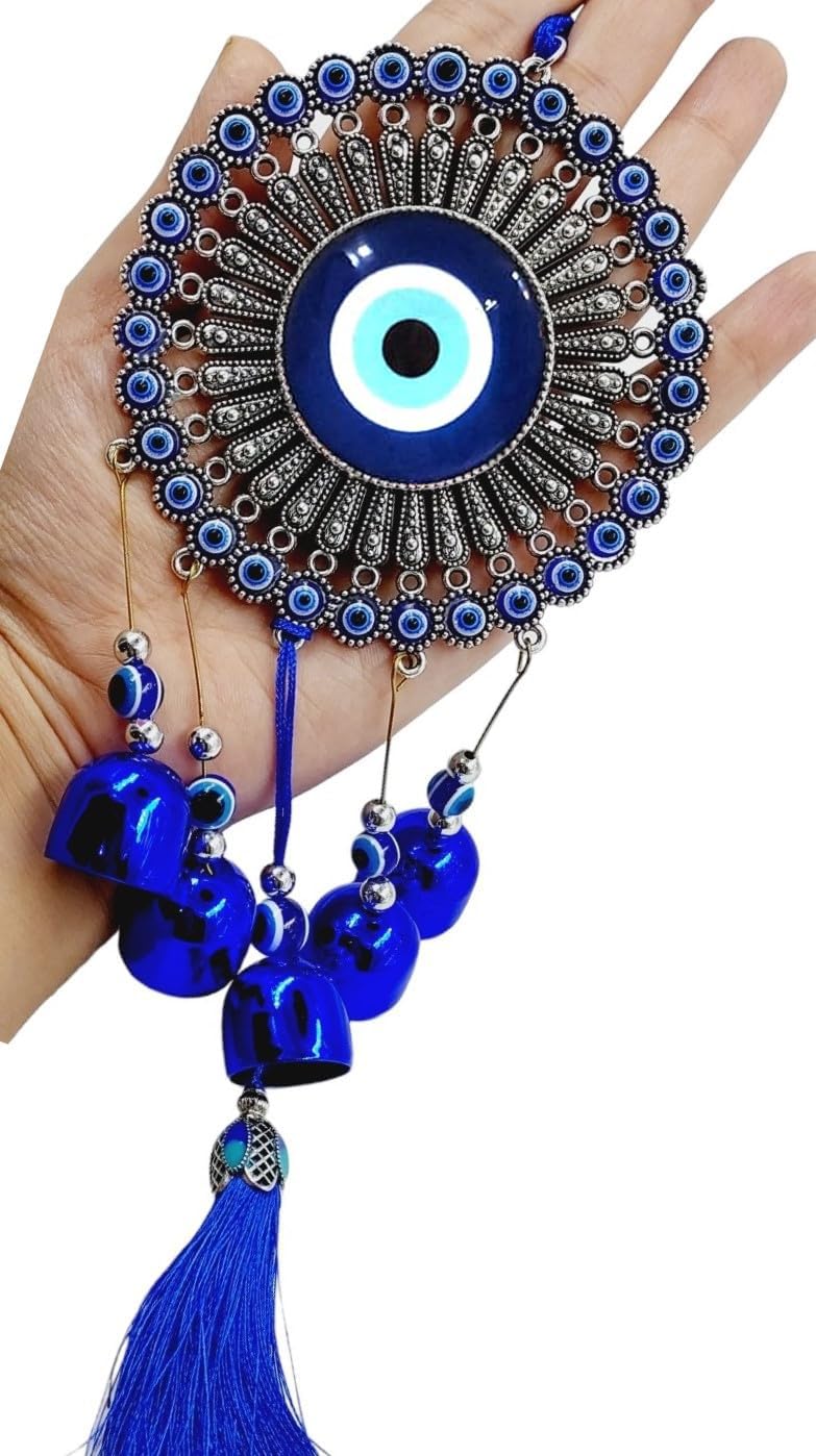 ARTISKRITI Evil Eye Wind Chime Hanging for Home Window, Nazar Battu for Home Protection, Good Luck Charm and Prosperity - Image 4