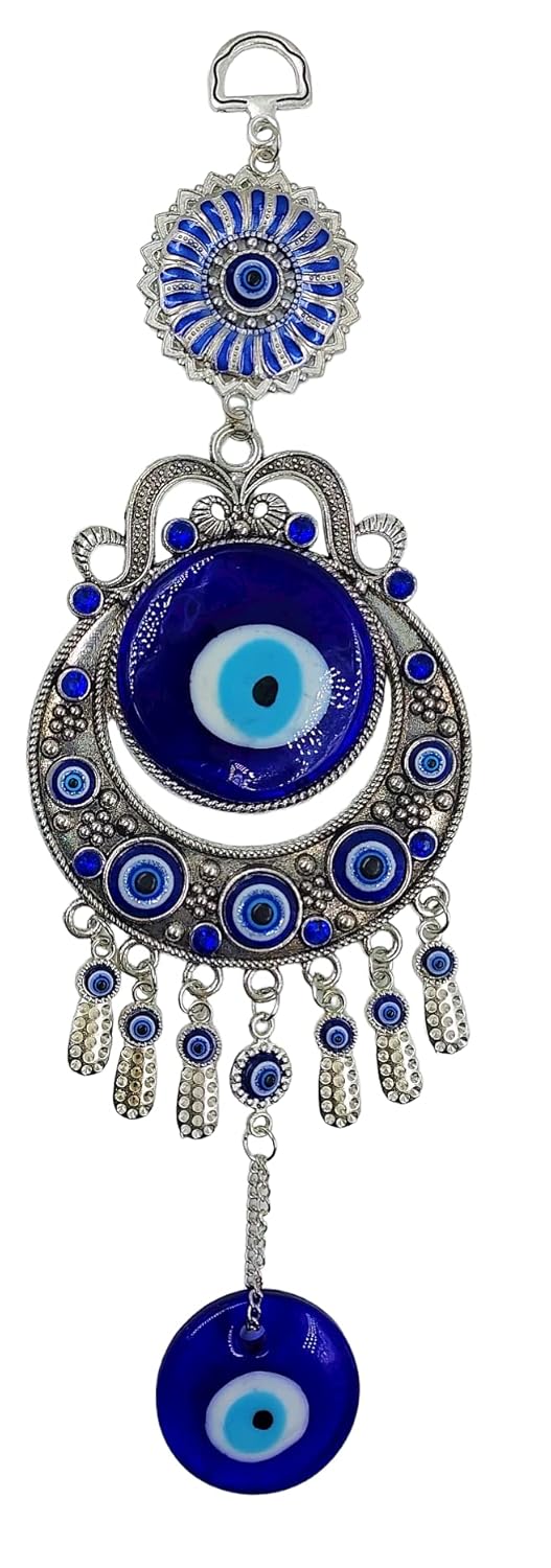 ARTISKRITI Evil Eye Hanging for Home Entrance Door Decoration, Nazar Battu for Home Protection, Good Luck Charm and Prosperity, Bi (Moon) - Image 2