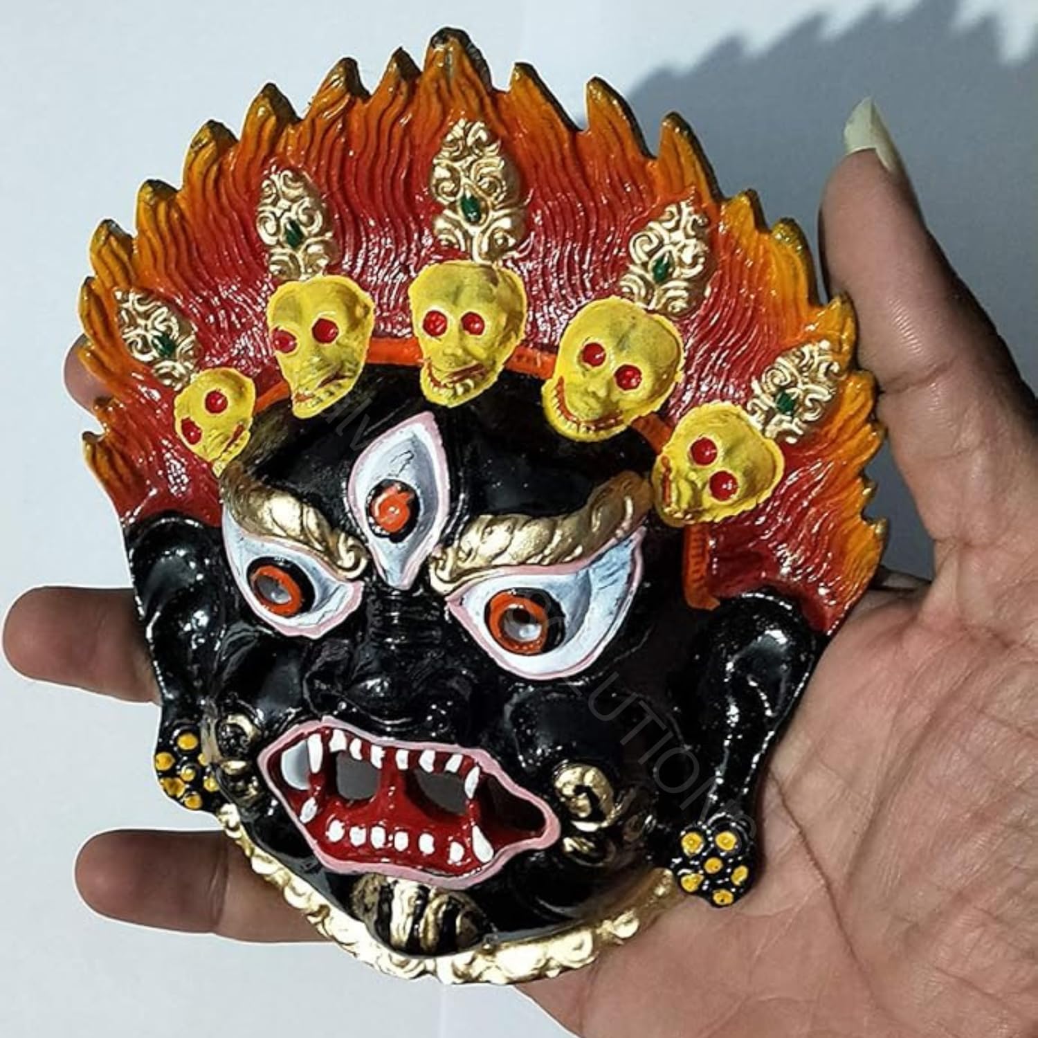 Salvus APP SOLUTIONS Black Metal Wall Hanging Nazar Battu, Evil Eye Protector Nazar Suraksha Kawach for House, Children, Home, Office Decorative Showpiece - 16 cm (Metal, Black) - Image 7
