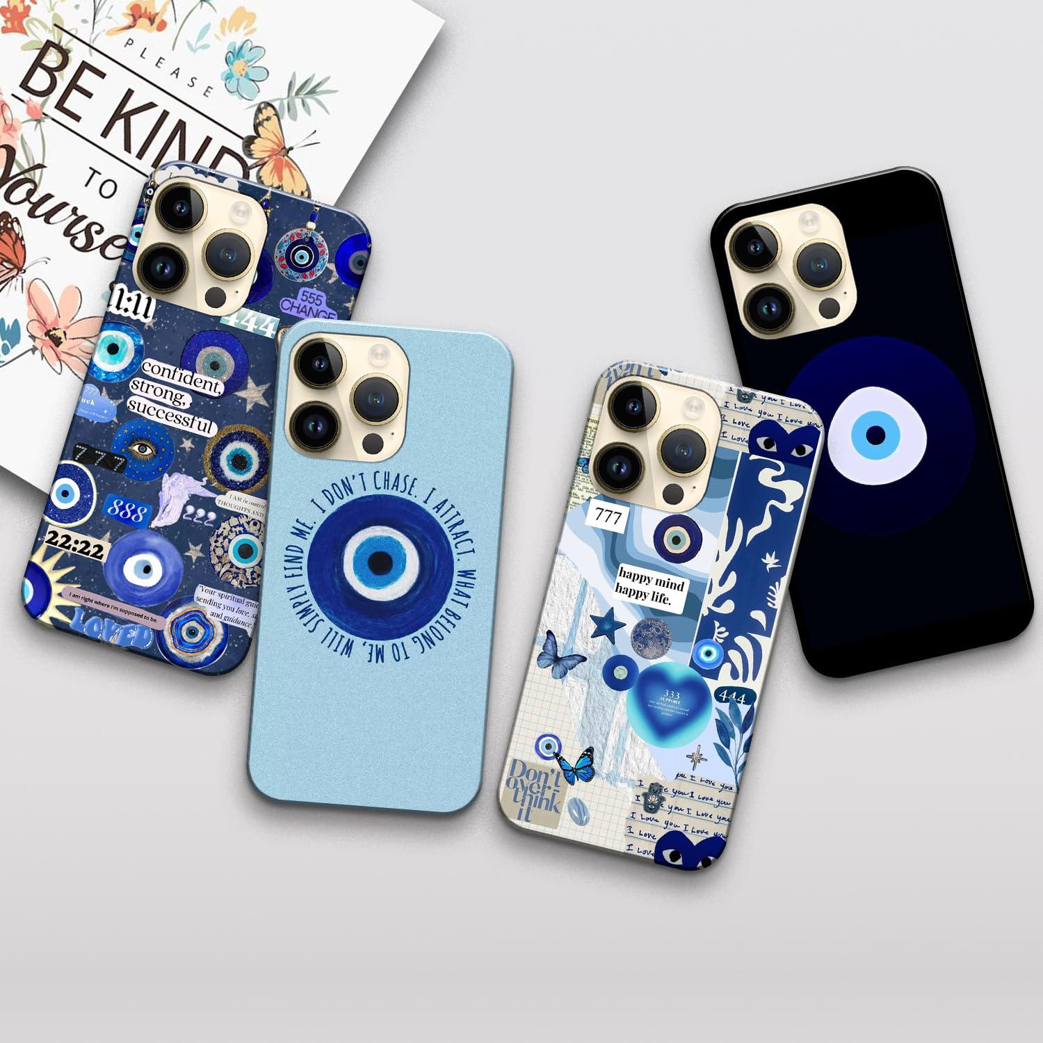 COLORflow Back Cover Compatible with iPhone 14 Pro Max | Evil Eye Charm Color Customized Back Cover Compatible with iPhone 14 Pro Max - Image 3