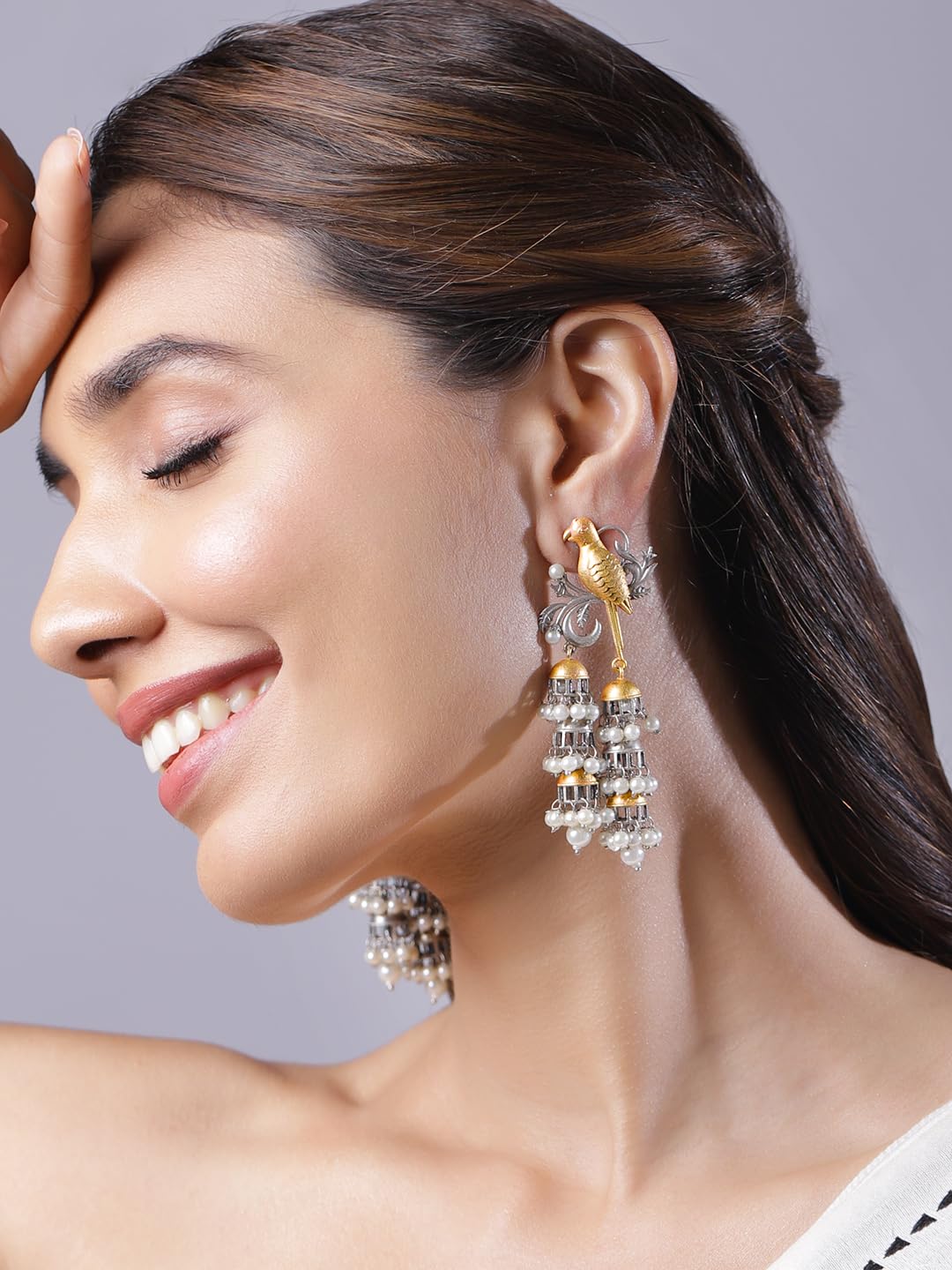 Rubans Handcrafted Motif Earrings for Women & Girls – Oxidised, Dangle & Festive Wear Jewelry Collection - Image 3