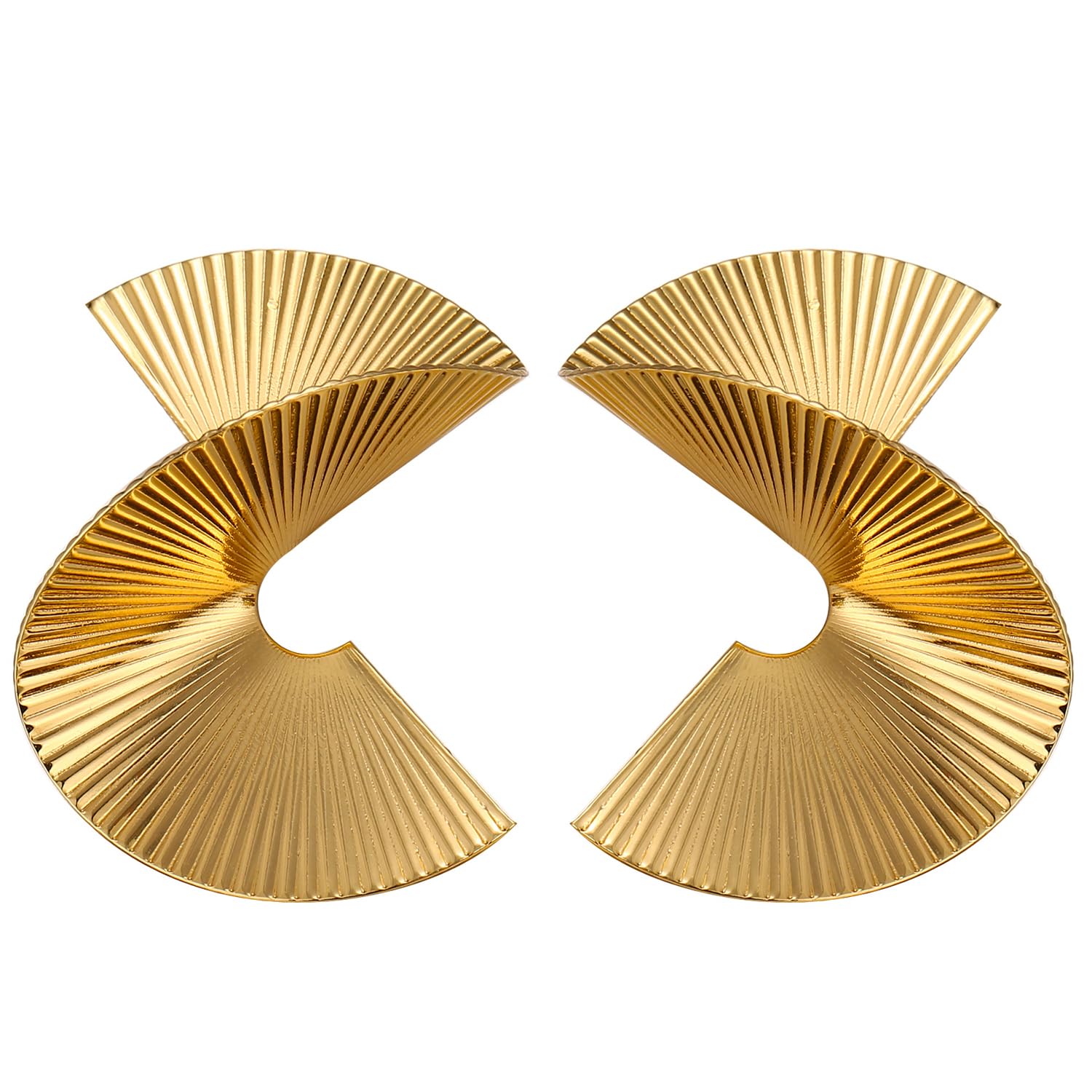 Shining Diva Fashion Latest Stylish Gold Plated Earrings for Women and Girls - Image 2