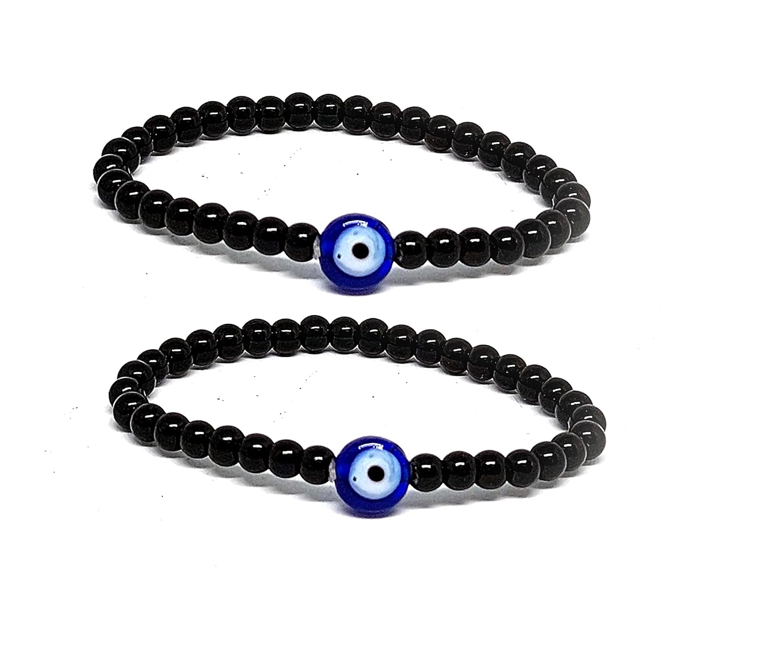 ASTROGHAR Pair Of Evil Eye Protection Najariya Stretch Bracelet For Babies and Kids Set Of 2 - Image 3