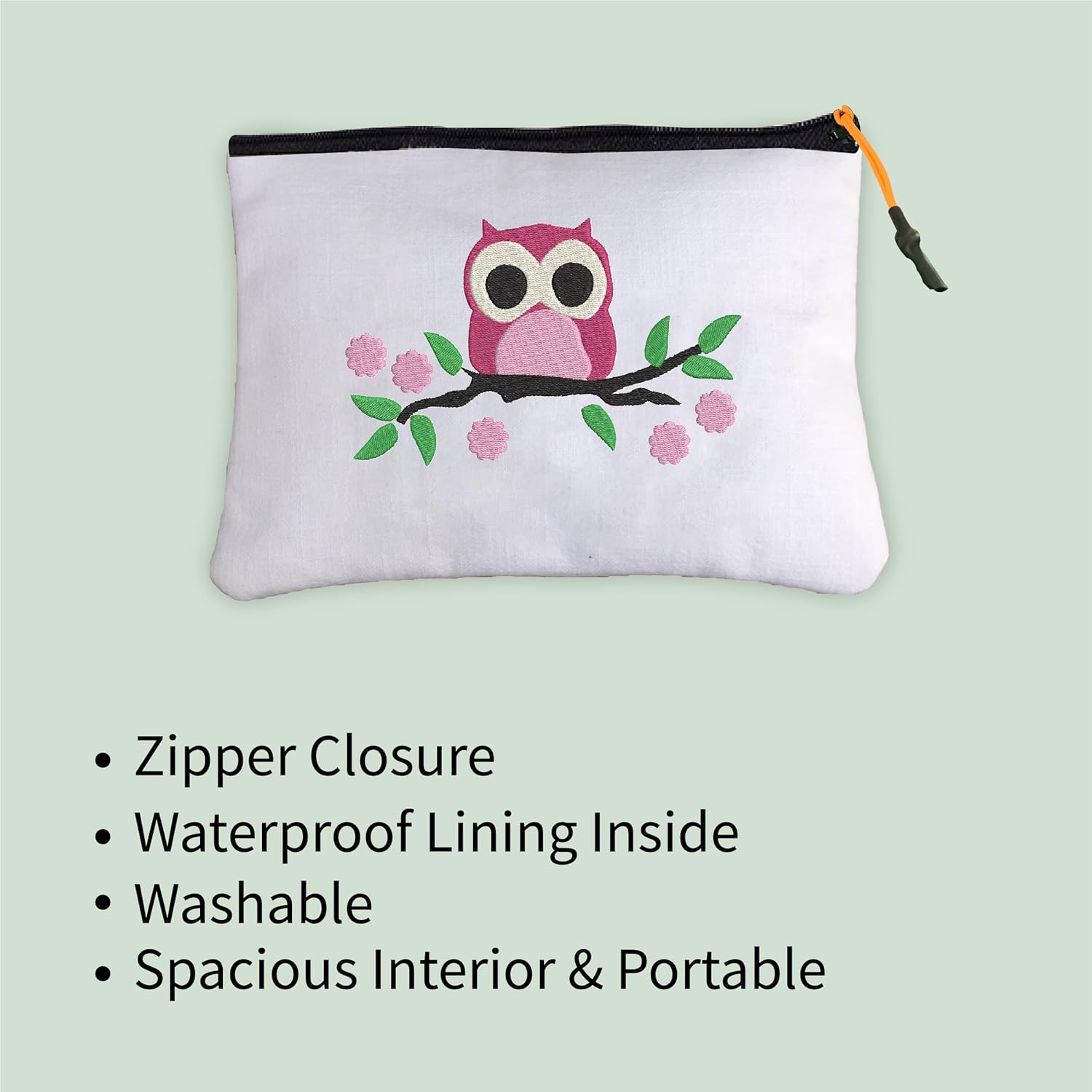 ISEE 360 Embroidery Pouches for Women Eco Friendly| Gifting|Owl Embroidered Purse|College Students|Girls - Image 8