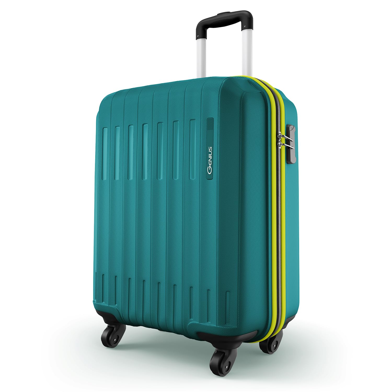 Safari Genius Alley 55cm Cabin Trolley Bag Hard Case Polypropylene, 4 Spinner Wheels, 360 Degree Wheeling Carry on Luggage, Travel Bag, Suitcase for Travel, Trolley Bags for Travel, Teal Green - Image 2