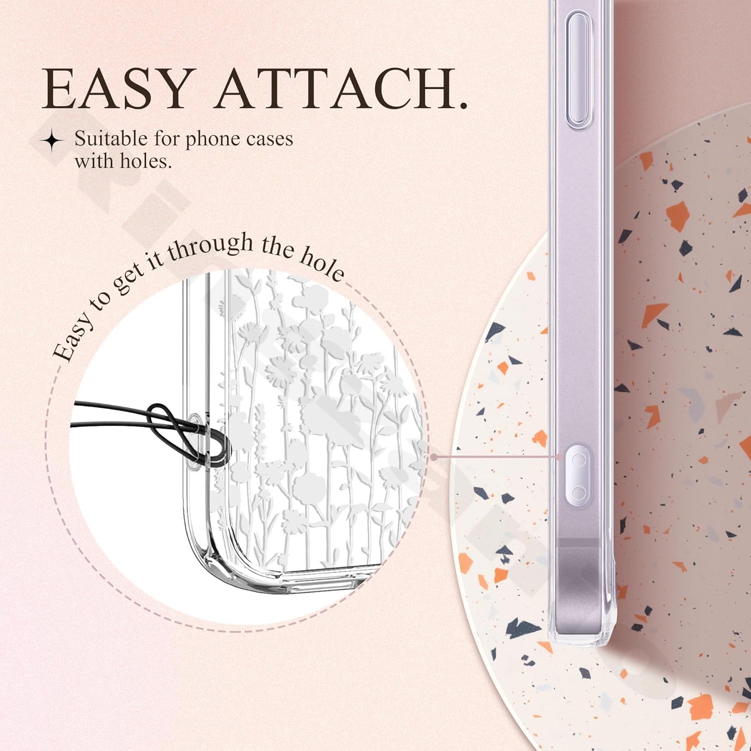 Ringzanio Cell Phone Strap With Crystal Bead and Heart Shape Design | Phone Charm | Phone Strap | Lanyard Strap Detachable Phone Wrist Strap, Hands-Free Keychain Phone Accessories for Women Girls - Image 7
