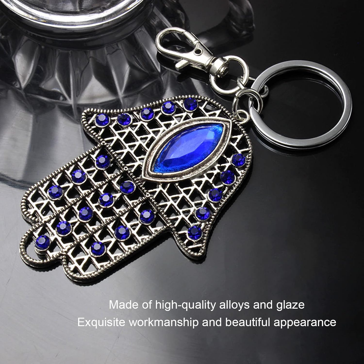 Evil Eye Keychain, Evil Eye Amulet Keychain Bag Charm Portable Exquisite for Belt Loop for Backpack for Handbag - Image 4
