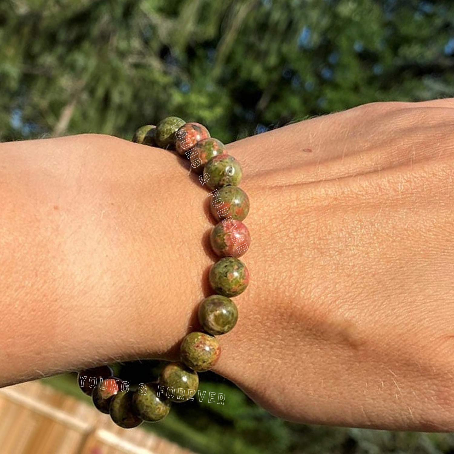 Young & Forever Gift Natural Reiki Feng-Shui Healing Crystal Gem Stone Crystal Bracelet for Men and Women - Image 5